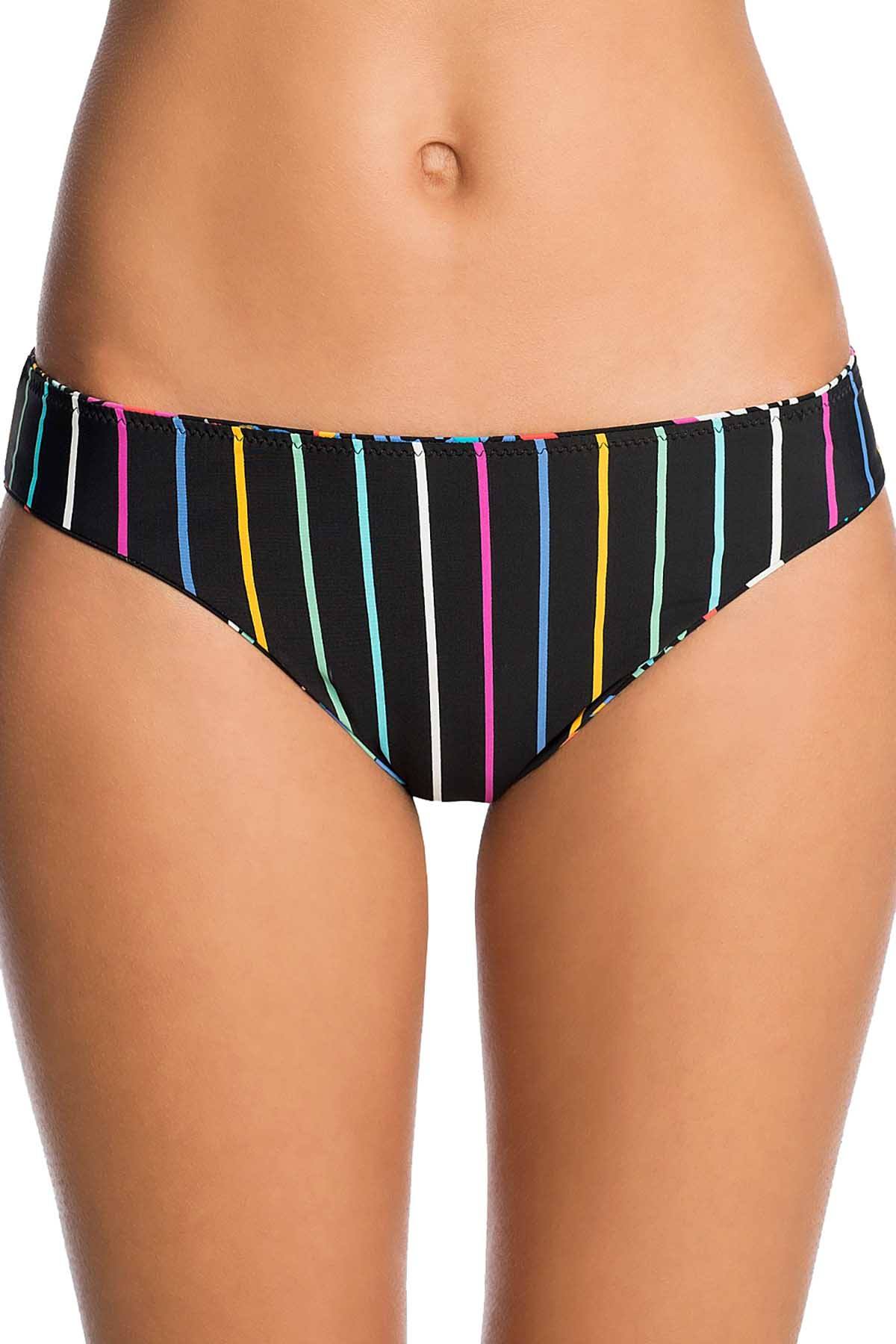 Vera Bradley Black/Multi Summer Printed Reversible Hipster Bikini Bottom