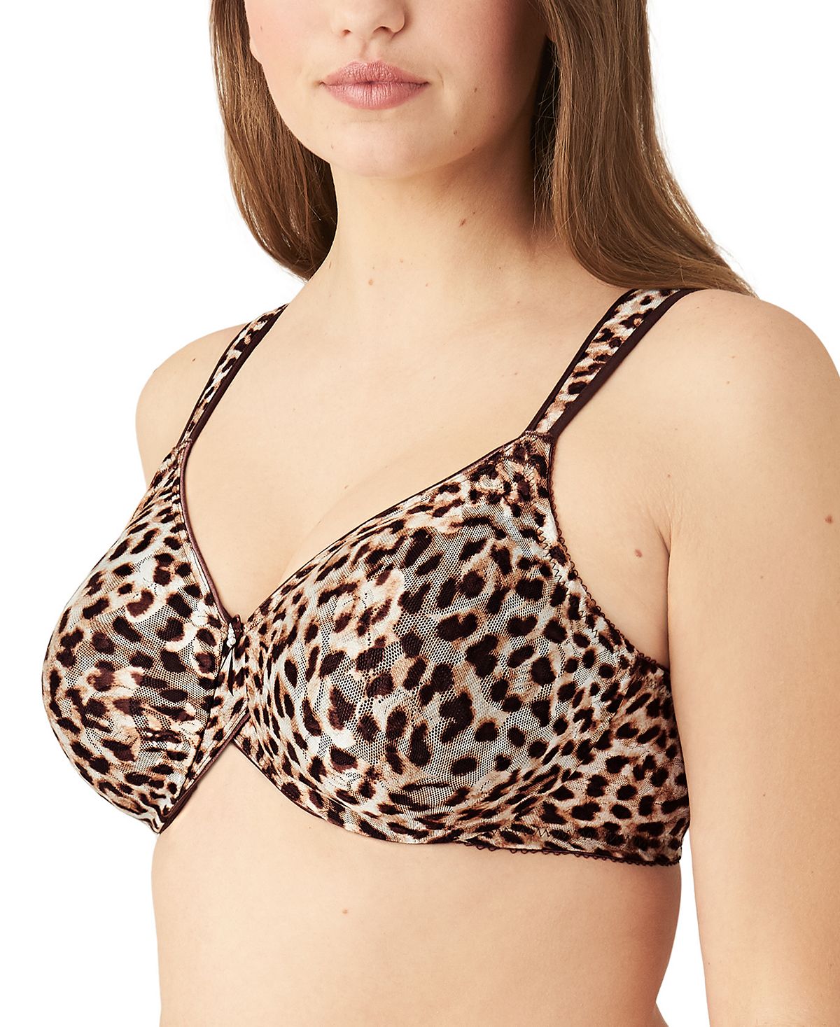 Wacoal Awareness Full Figure Seamless Underwire Bra 85567 Up To I Cup Leopard