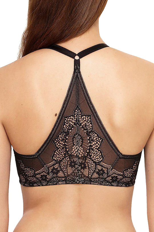 Wacoal Black Take The Plunge Wireless Racerback Front Closure Bralette