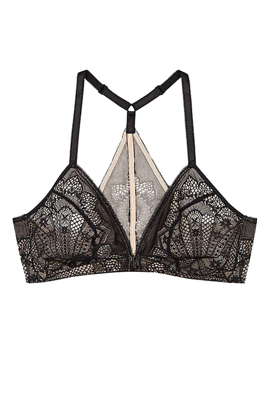 Wacoal Black Take The Plunge Wireless Racerback Front Closure Bralette