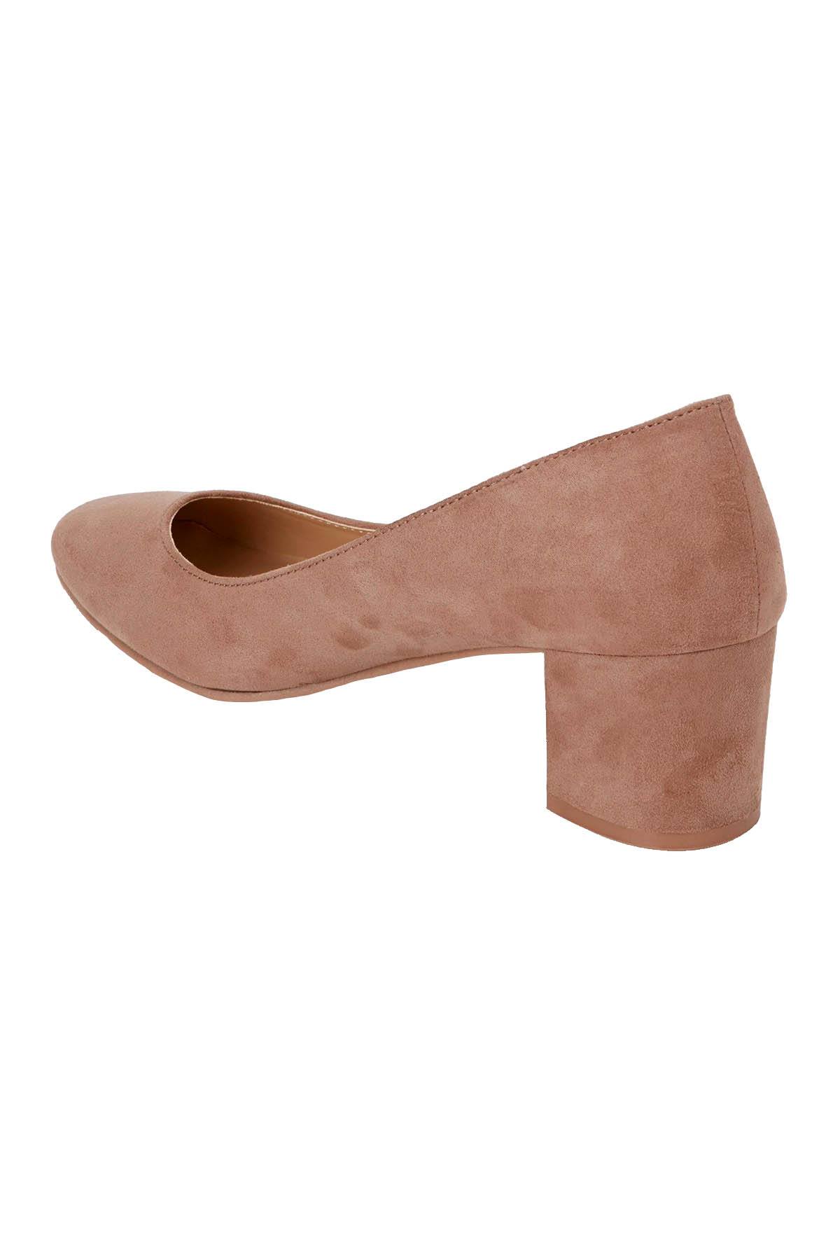 Wanted Taupe Amelia Block-Heel Pumps