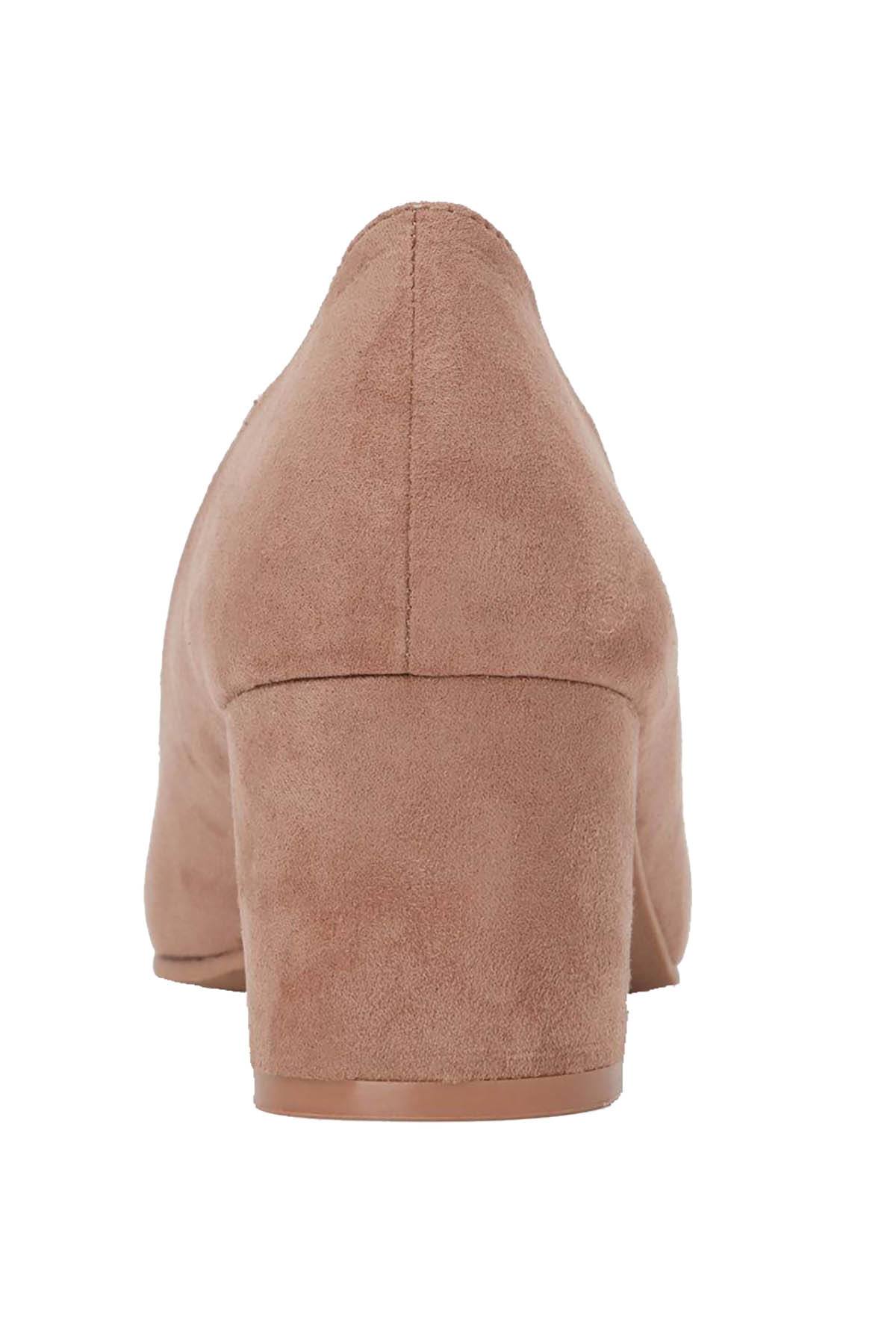 Wanted Taupe Amelia Block-Heel Pumps