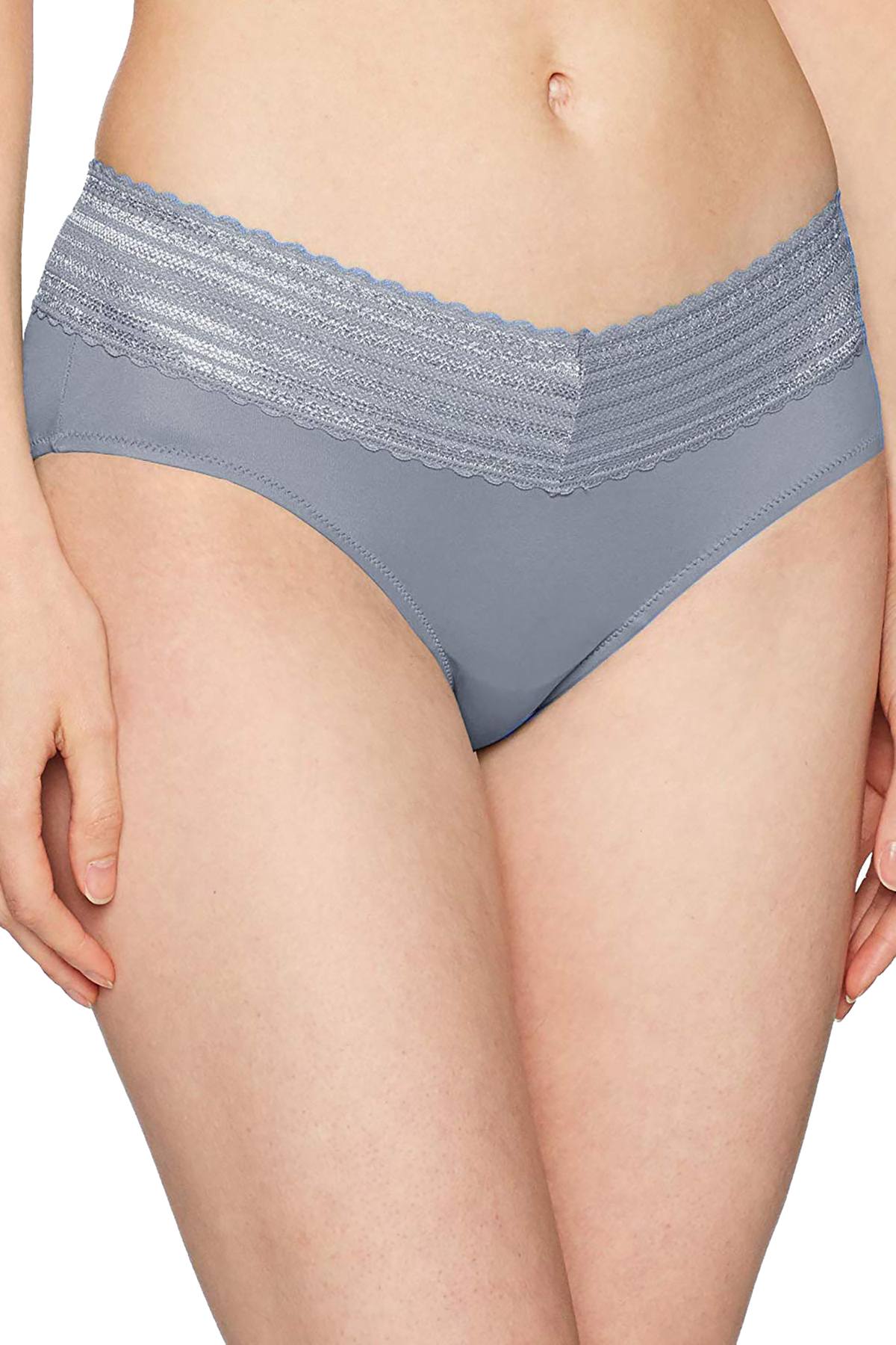 Warner's Graphite No Muffin Top Hipster With Lace
