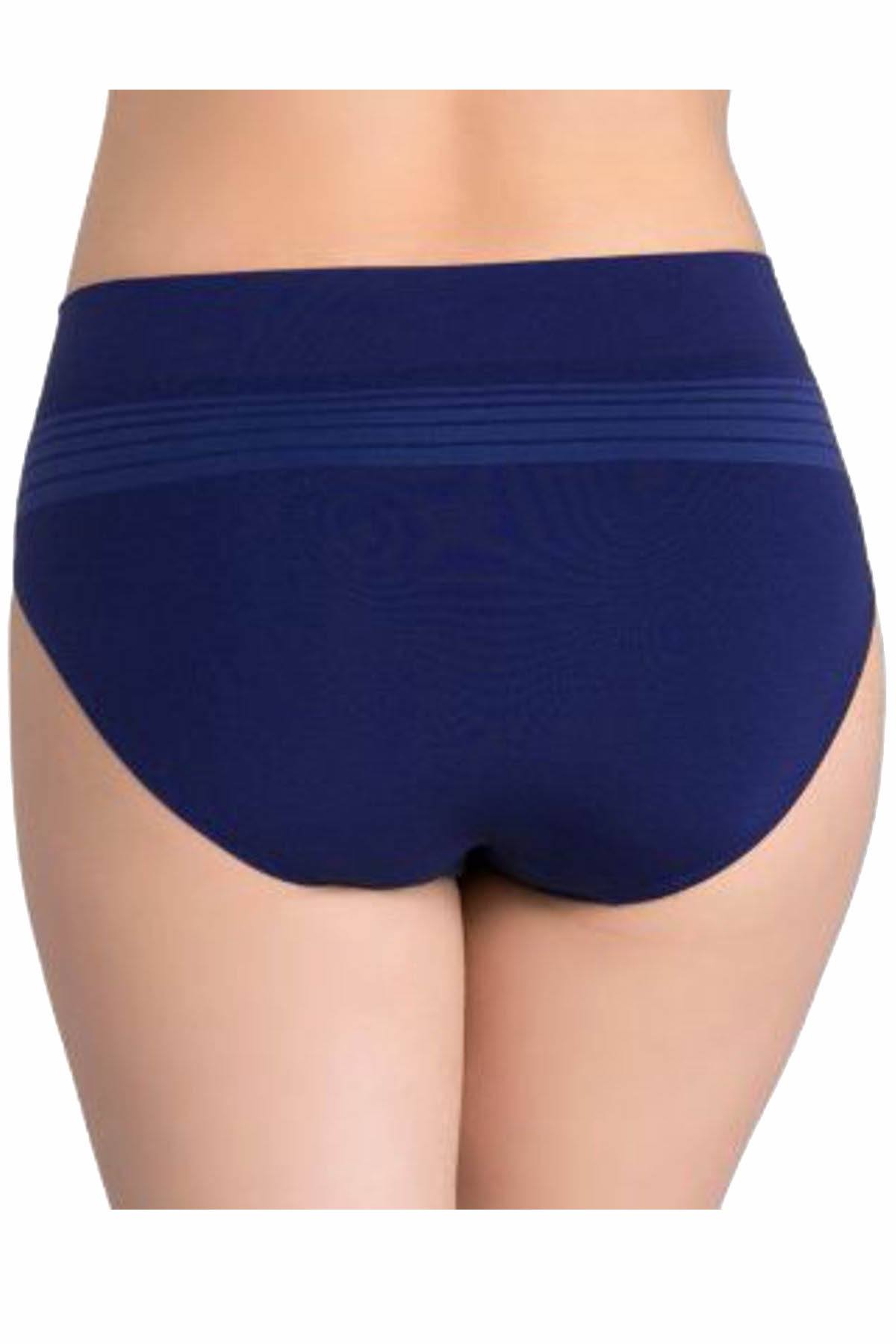 Warner's Navy No-Pinching No-Problems Striped Seamless Hipster