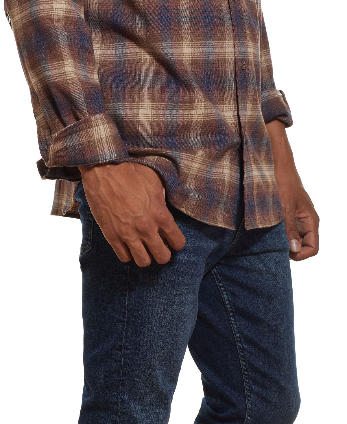 Weatherproof Vintage Antique Plaid Flannel Shirt Nutmeg