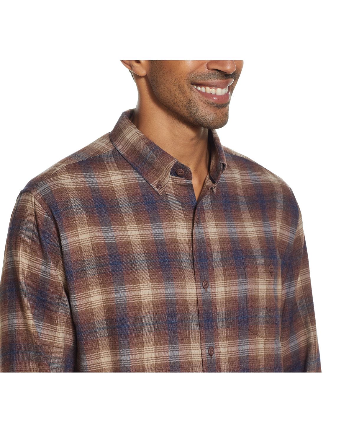 Weatherproof Vintage Antique Plaid Flannel Shirt Nutmeg