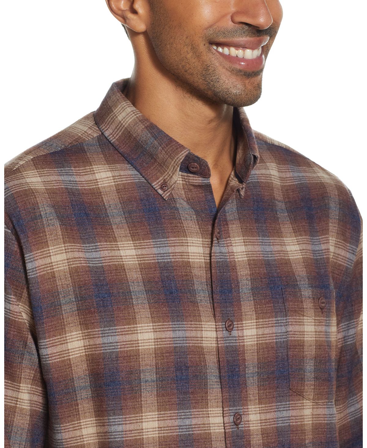 Weatherproof Vintage Antique Plaid Flannel Shirt Nutmeg