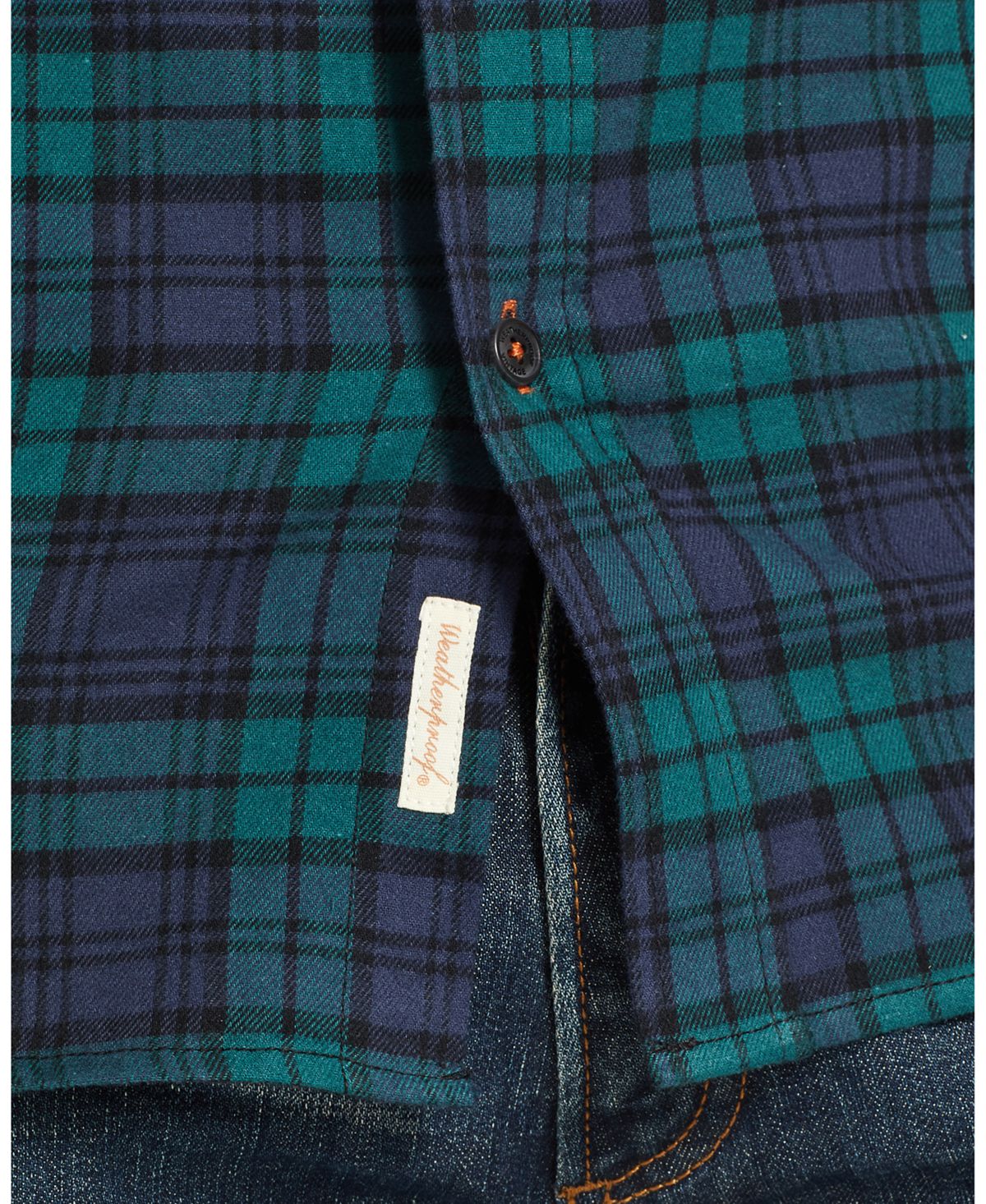 Weatherproof Vintage Brushed Antique Flannel Plaid Shirt Black Watch