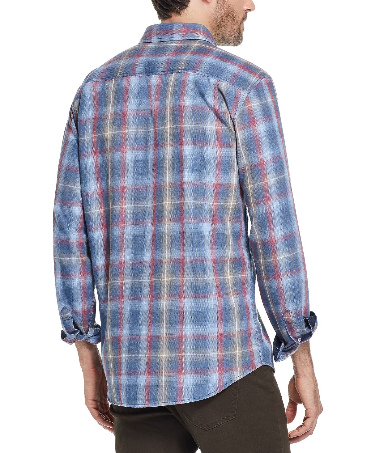 Weatherproof Vintage Button-down Plaid Shirt Sapphire