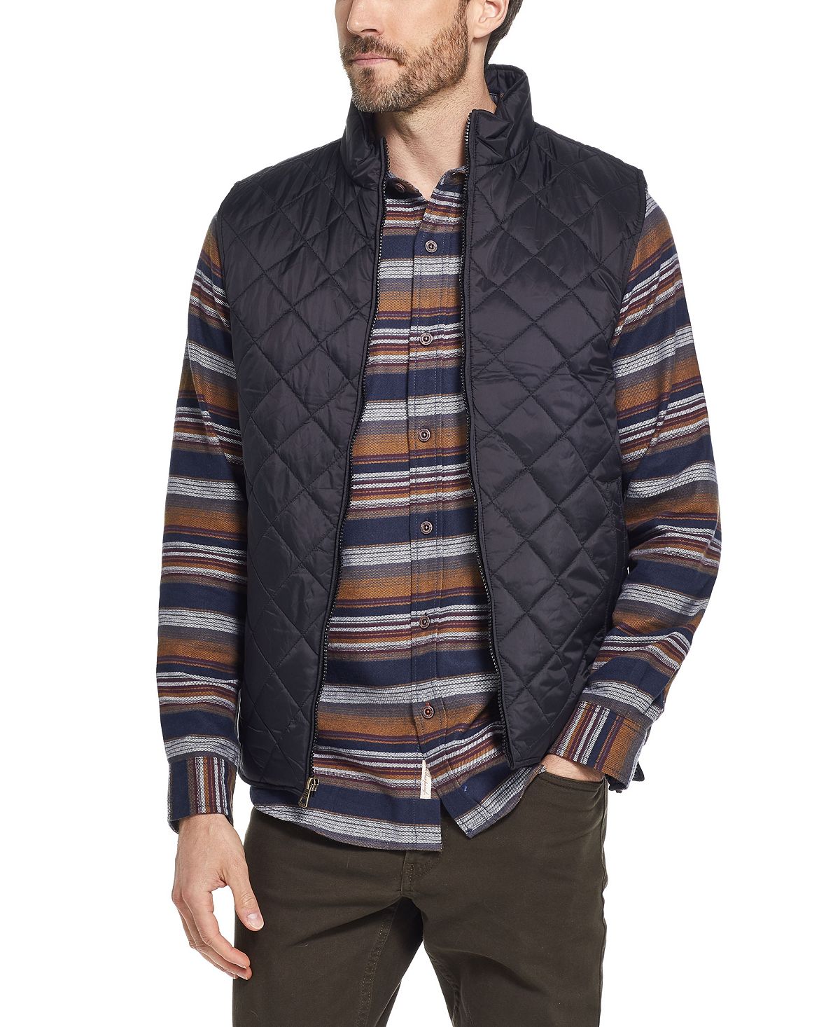 Weatherproof Vintage Diamond Quilted Vest Black
