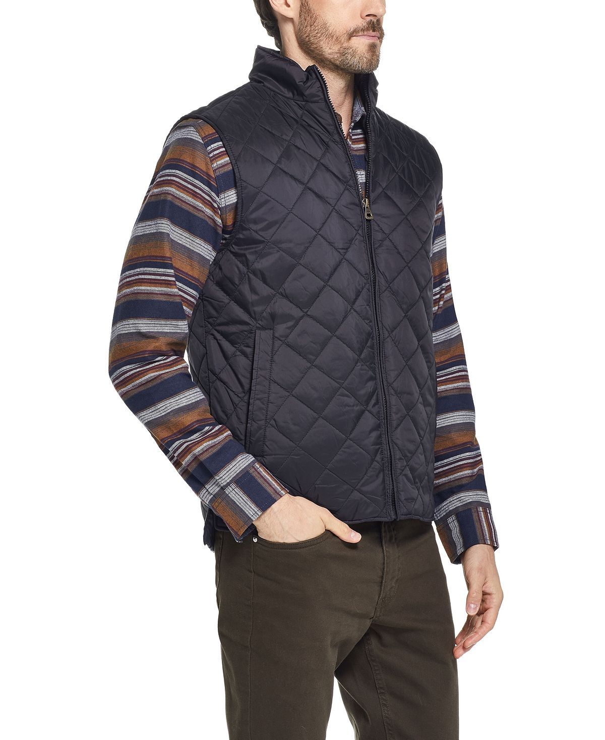 Weatherproof Vintage Diamond Quilted Vest Black