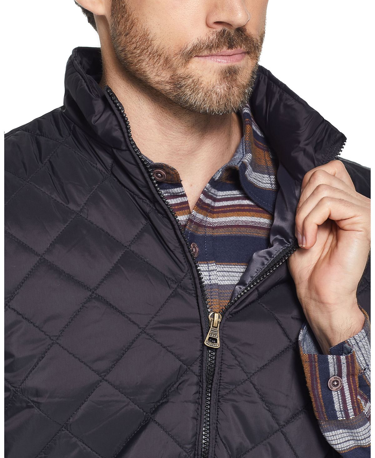 Weatherproof Vintage Diamond Quilted Vest Black