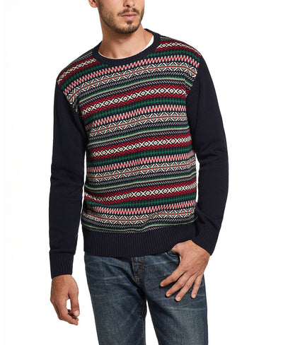 Weatherproof Vintage Fair Isle Sweater Navy