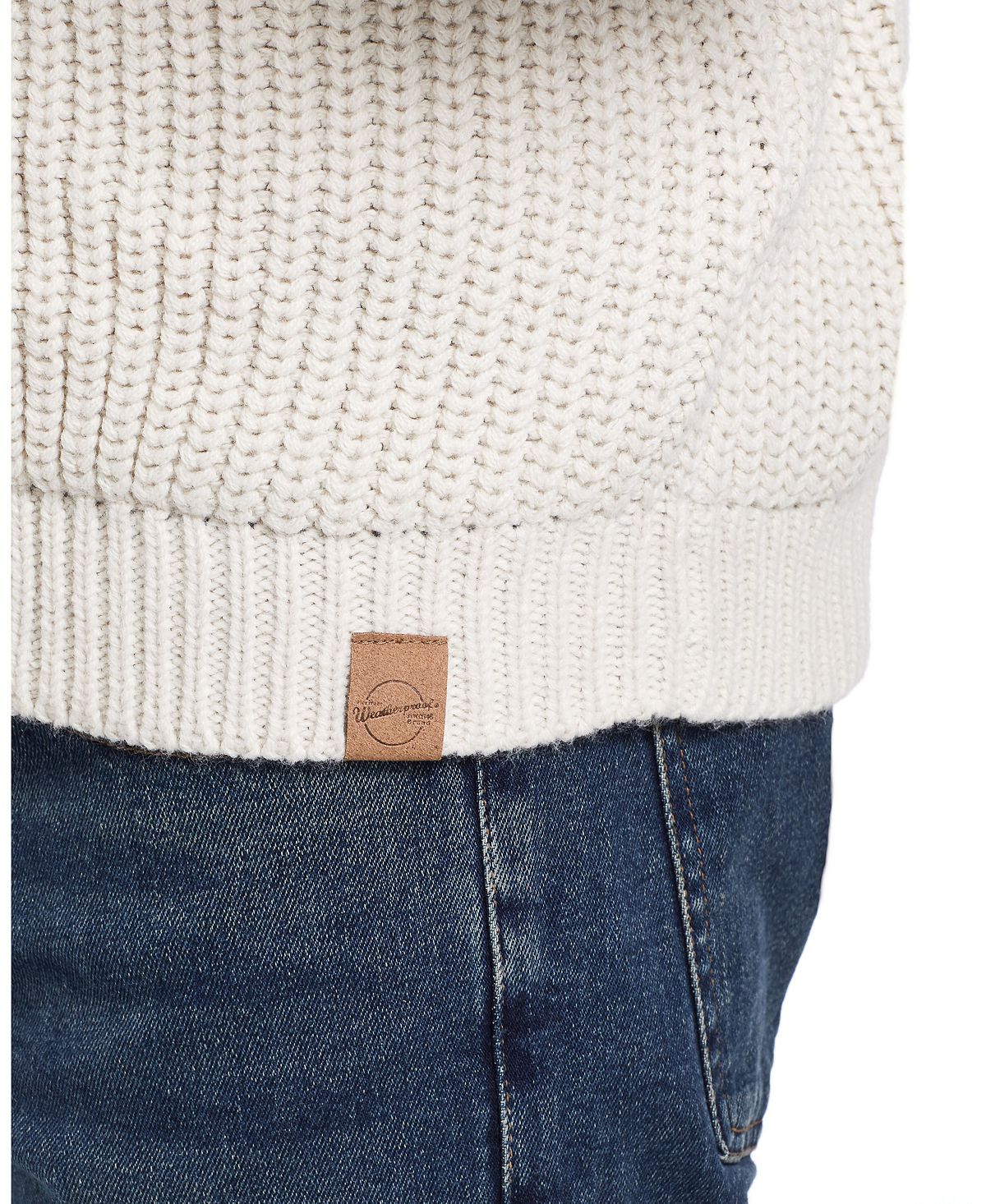 Weatherproof Vintage Jersey Lined Cardigan With Toggles Ecru