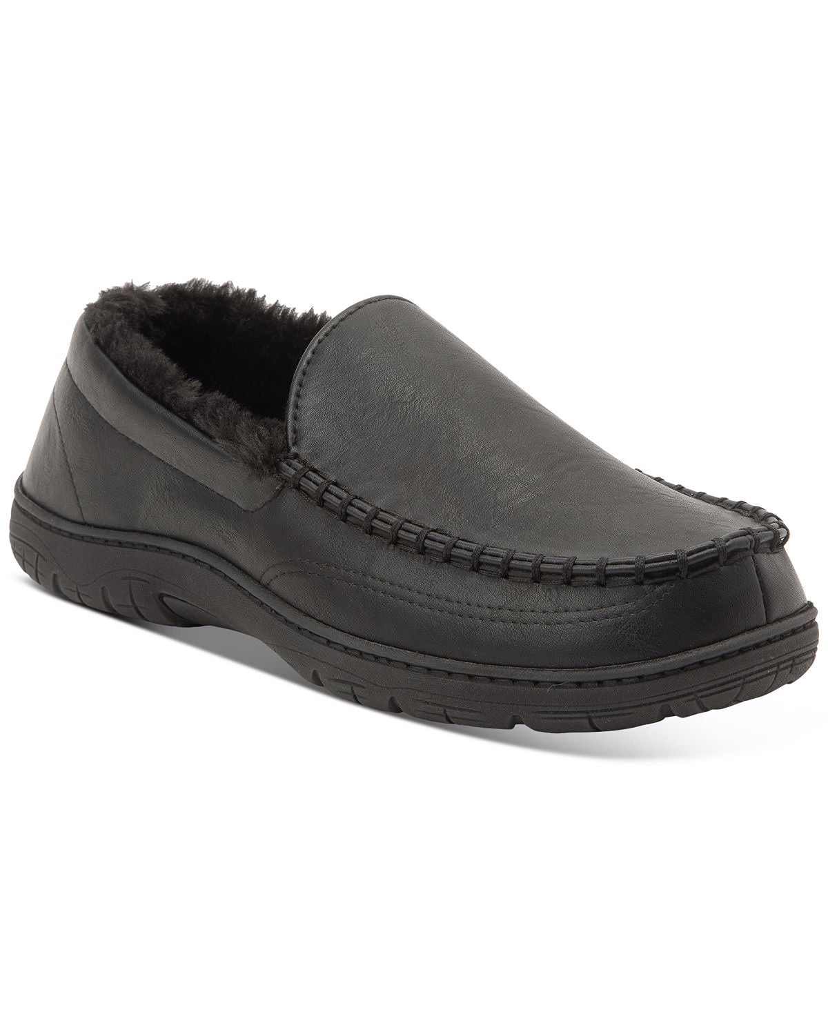 Weatherproof Vintage Moccasin Slippers Black