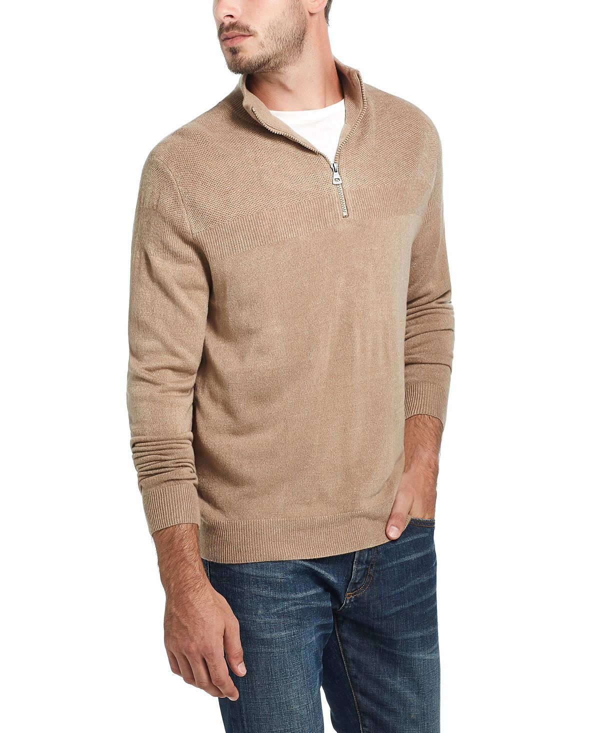 Weatherproof Vintage Soft Touch 1/4 Zip Sweater Sand