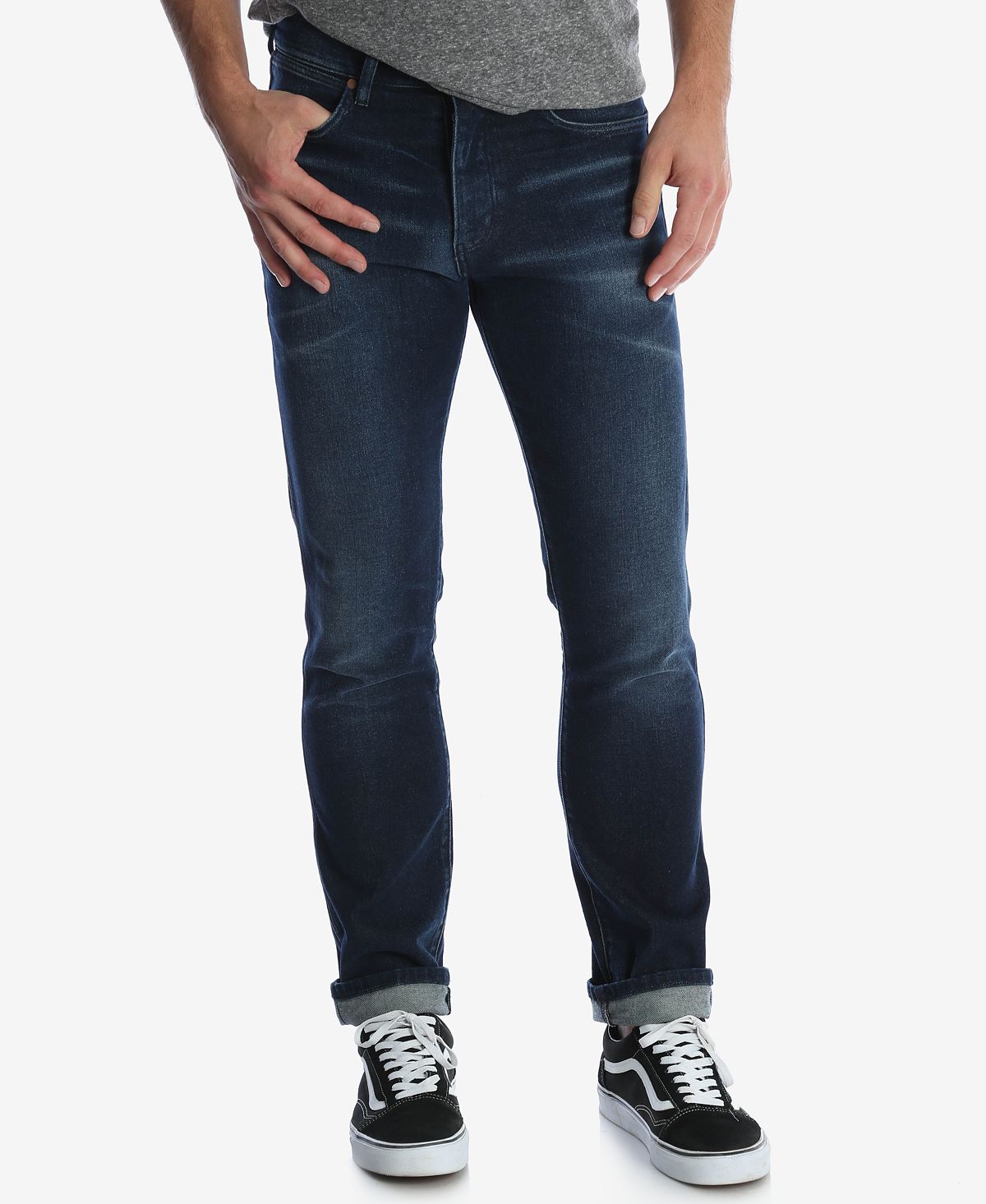 Wrangler Slim Straight Fit Jeans Flip The Blue