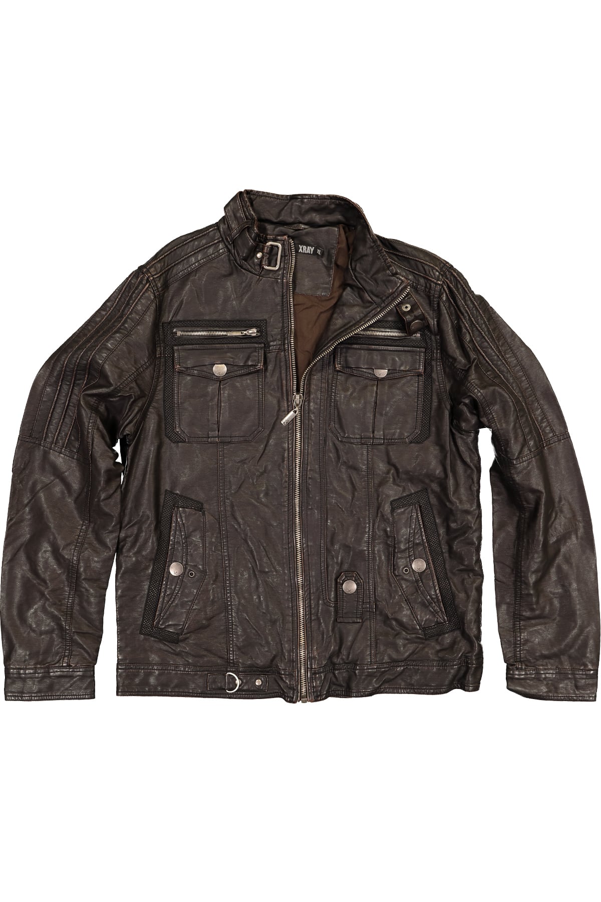 X-Ray Jeans Dark Brown Biker Jacket