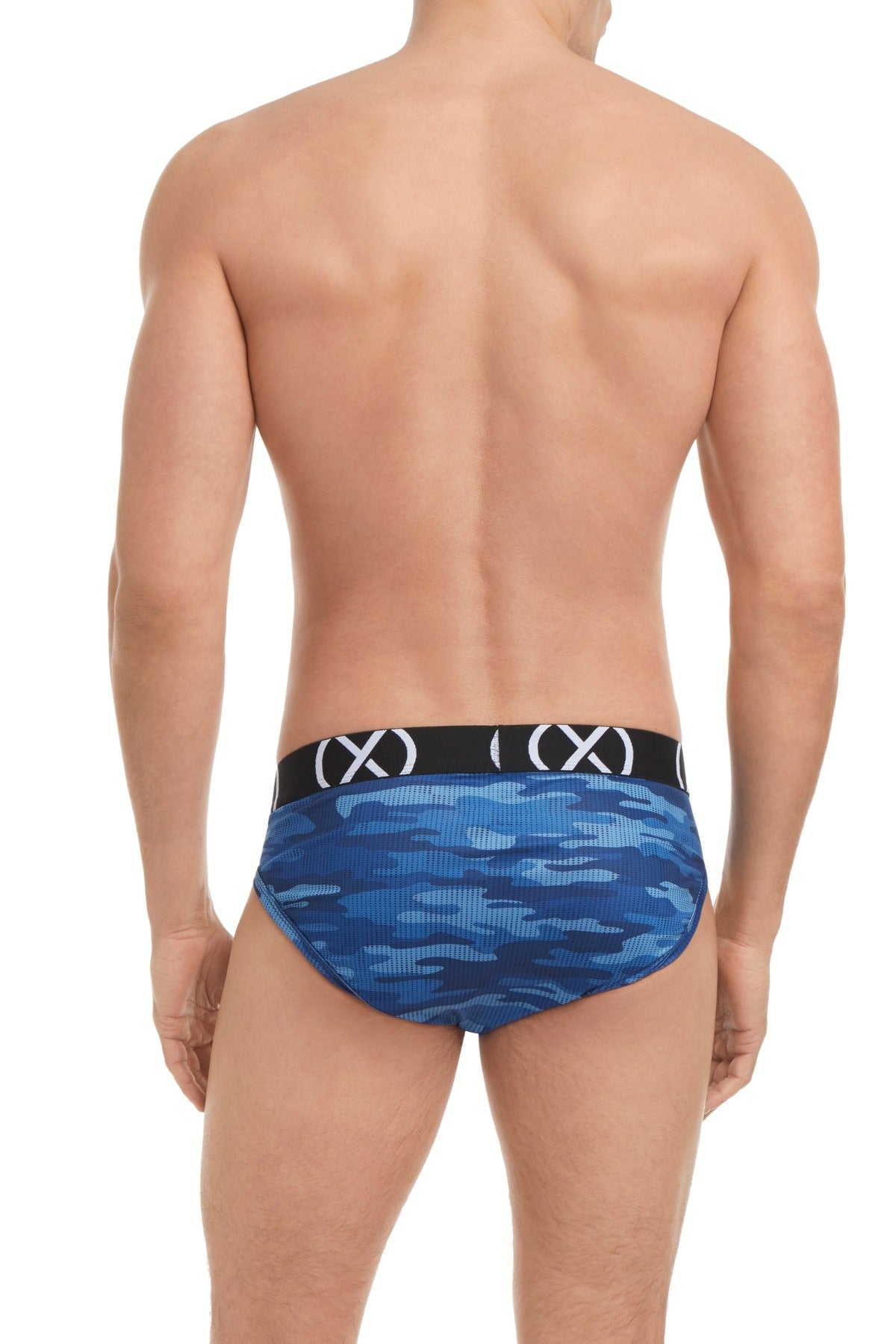 (X) Varsity Navy Powerblue and Tech Camo No Show Briefs 3-Pack