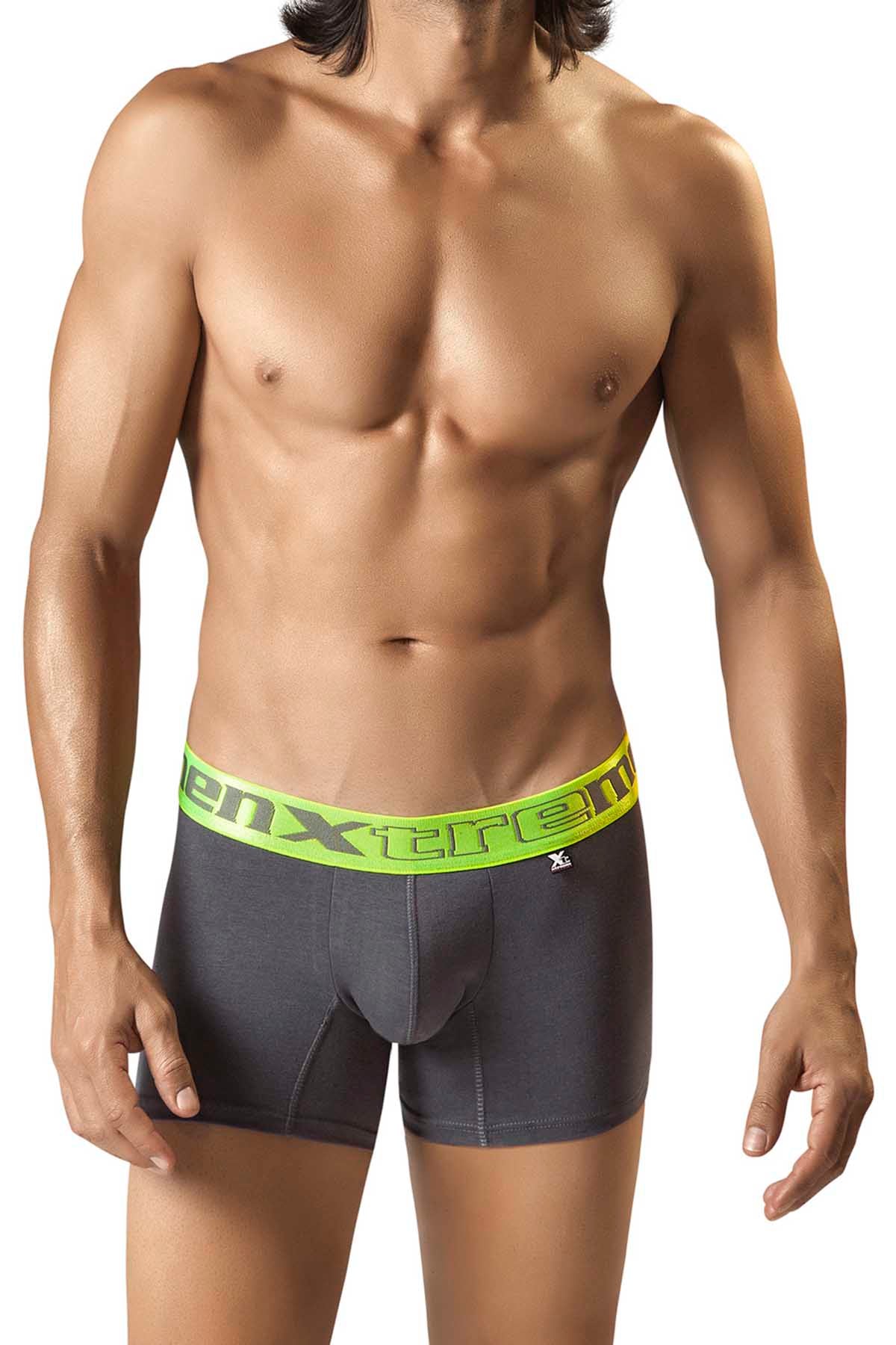 XTREMEN Grey/Neon Poly-Cotton Boxer Brief