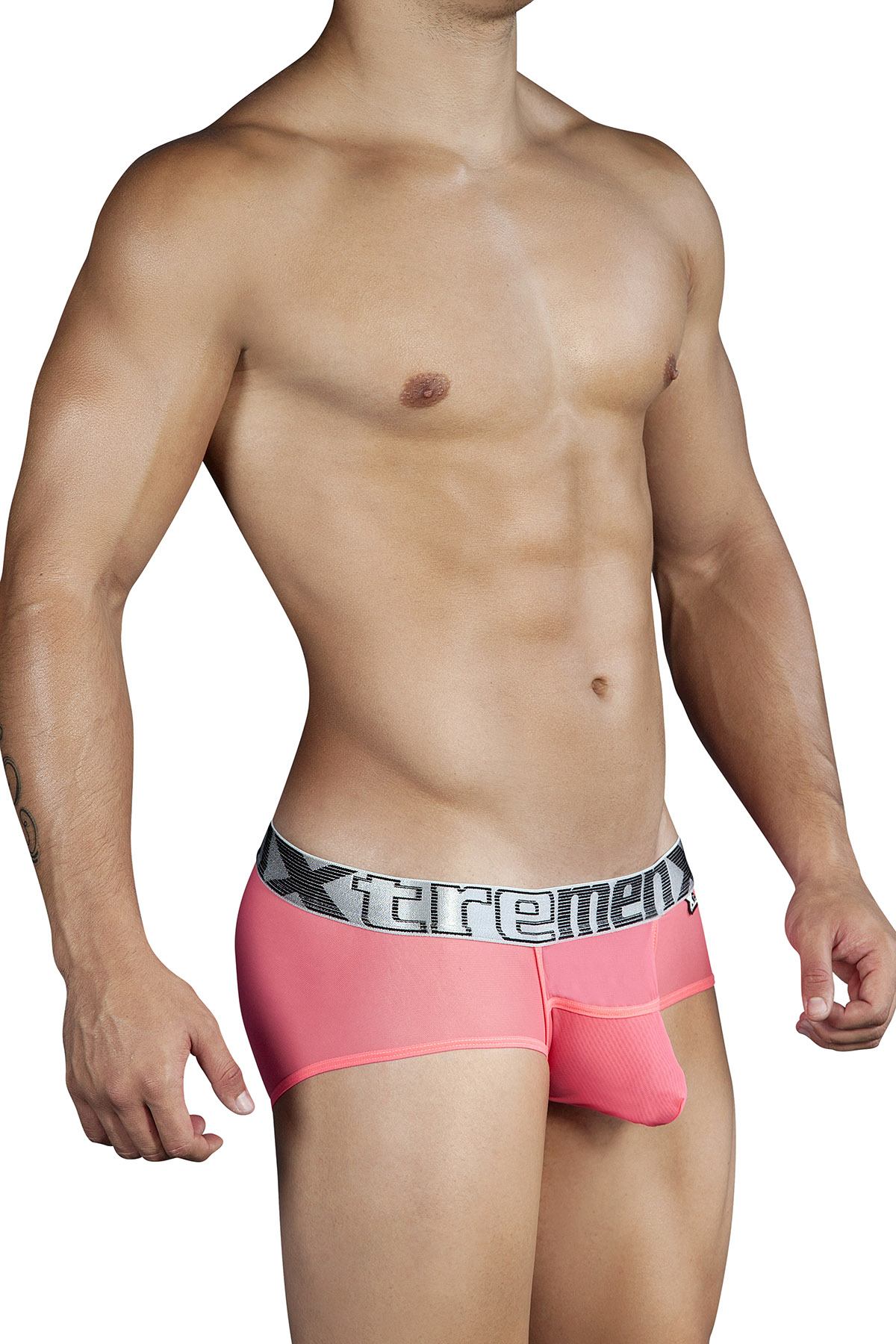 XTREMEN Hot Pink Sexy Transparent Brief