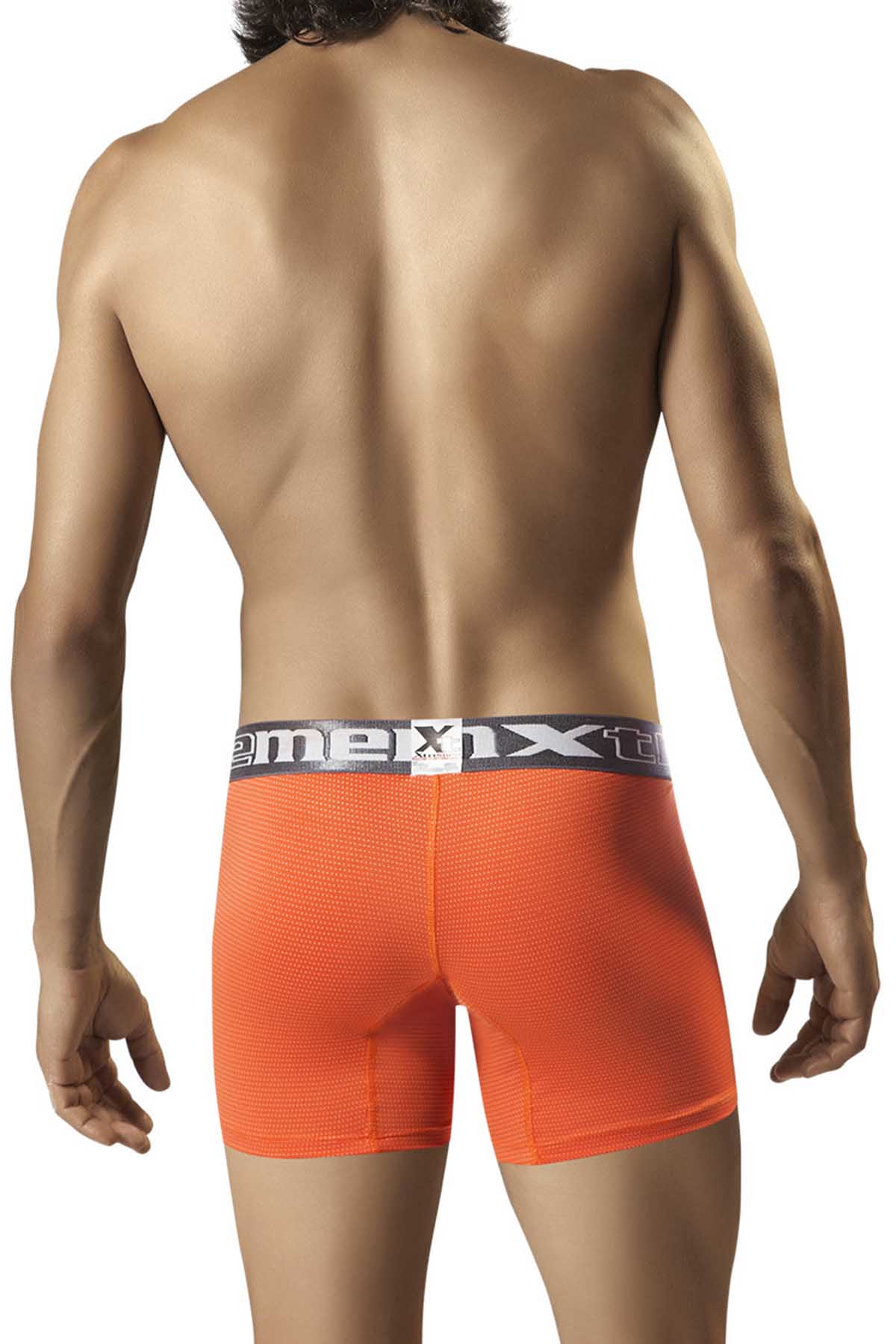 XTREMEN Orange/White Dot Microfiber Boxer Brief