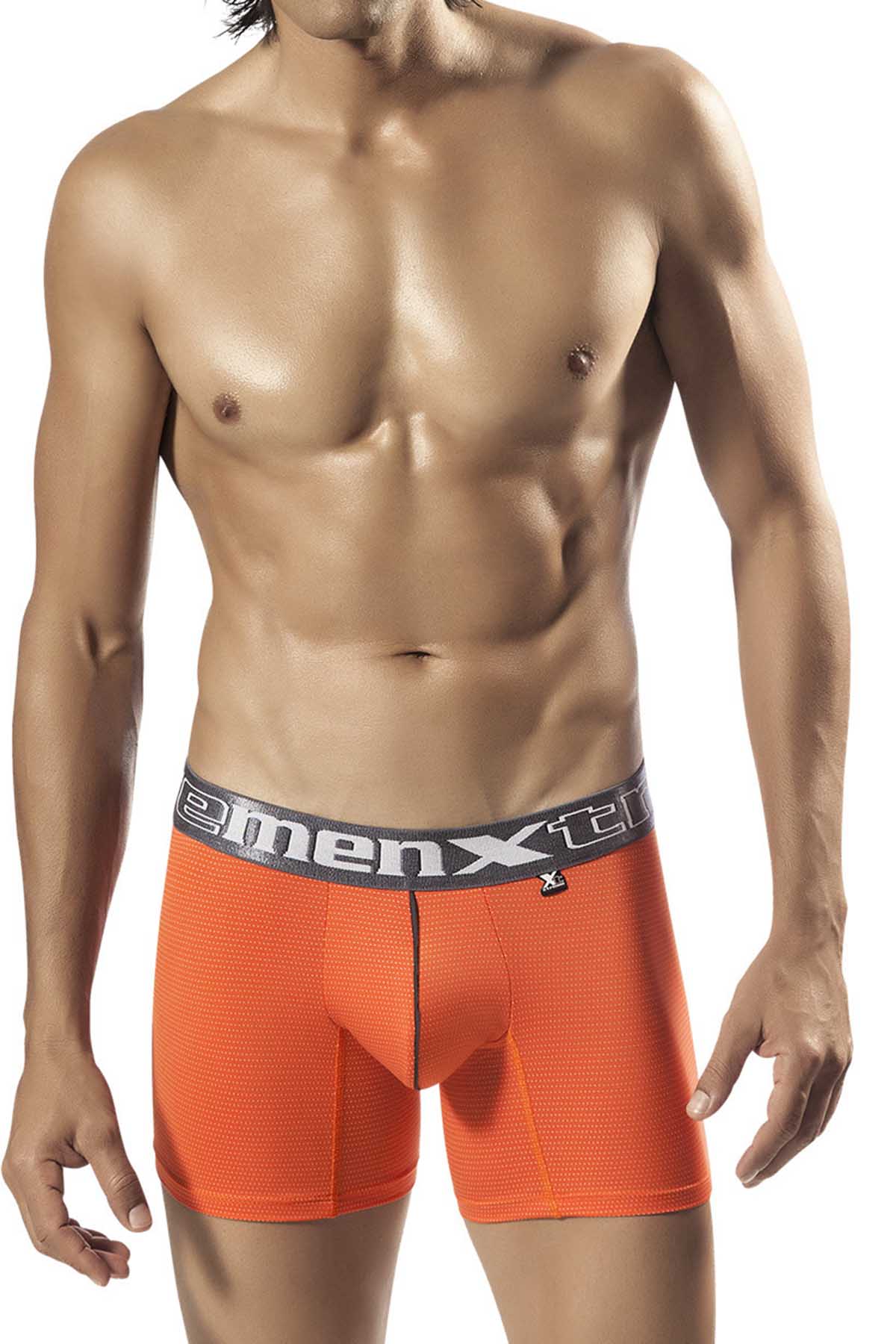 XTREMEN Orange/White Dot Microfiber Boxer Brief