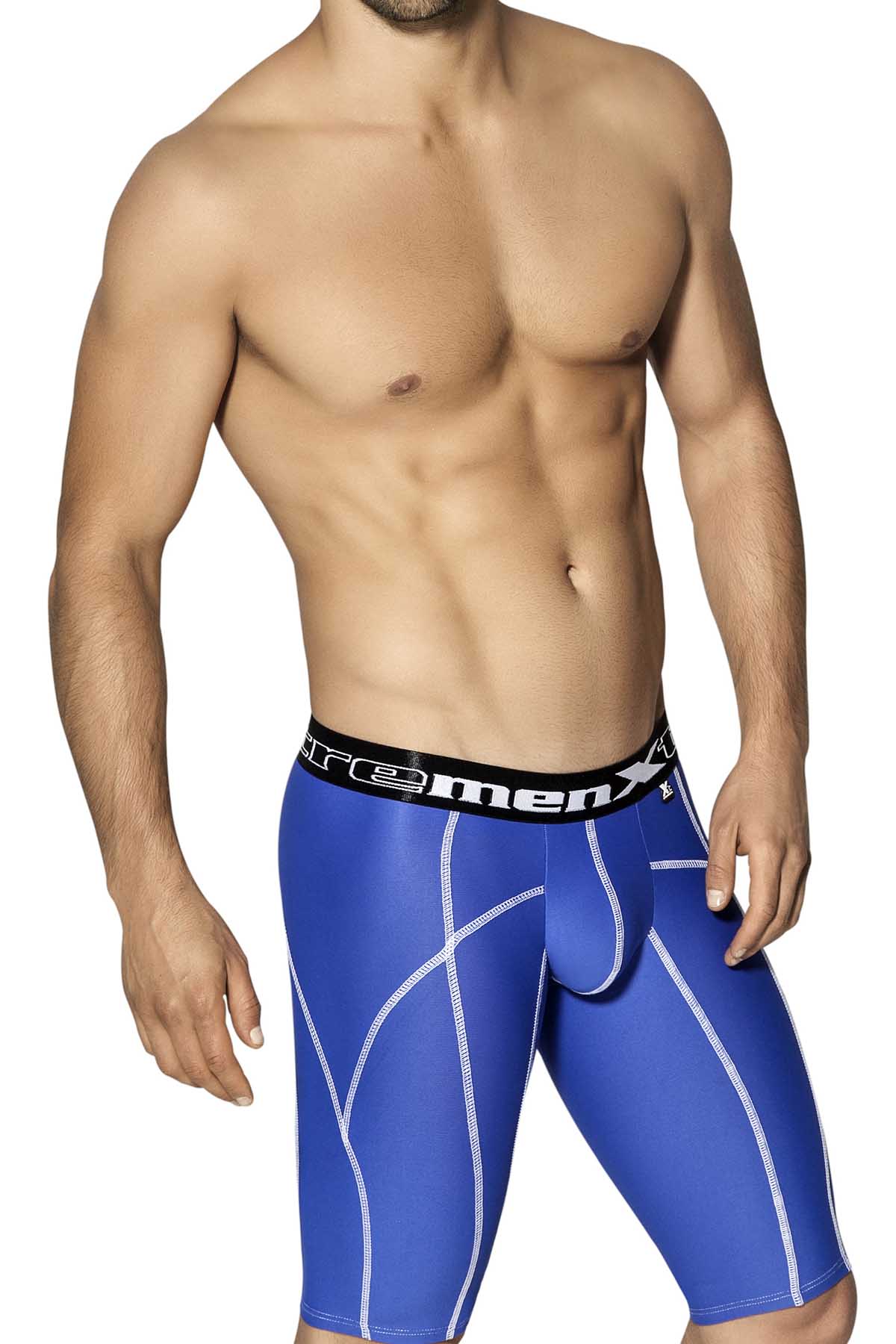XTREMEN Royal-Blue Decorative Stitching Sports Boxer