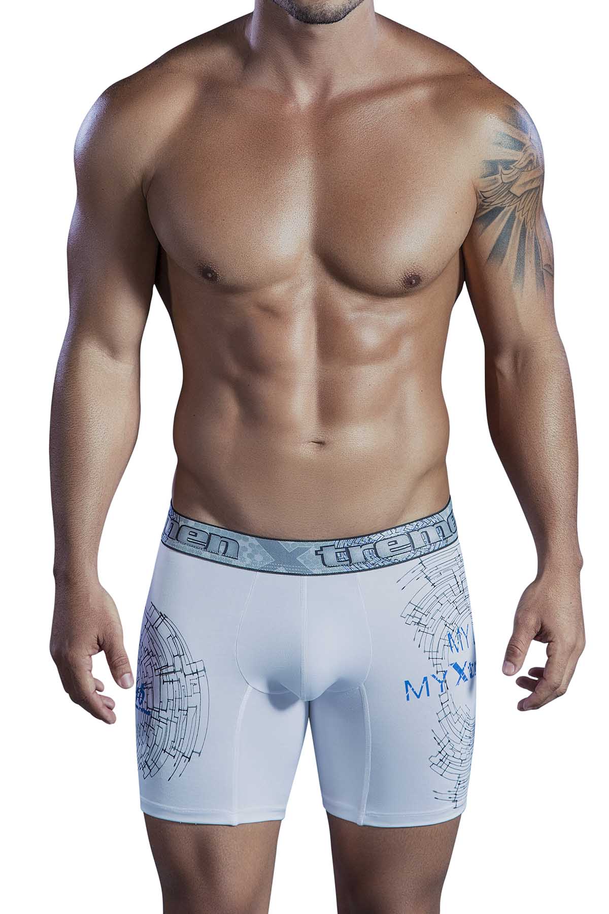 XTREMEN White Maze Microfiber Boxer Brief