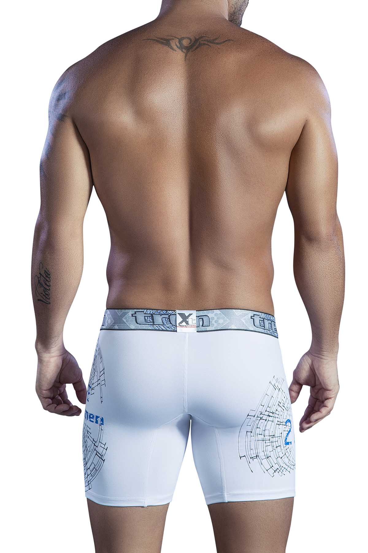 XTREMEN White Maze Microfiber Boxer Brief