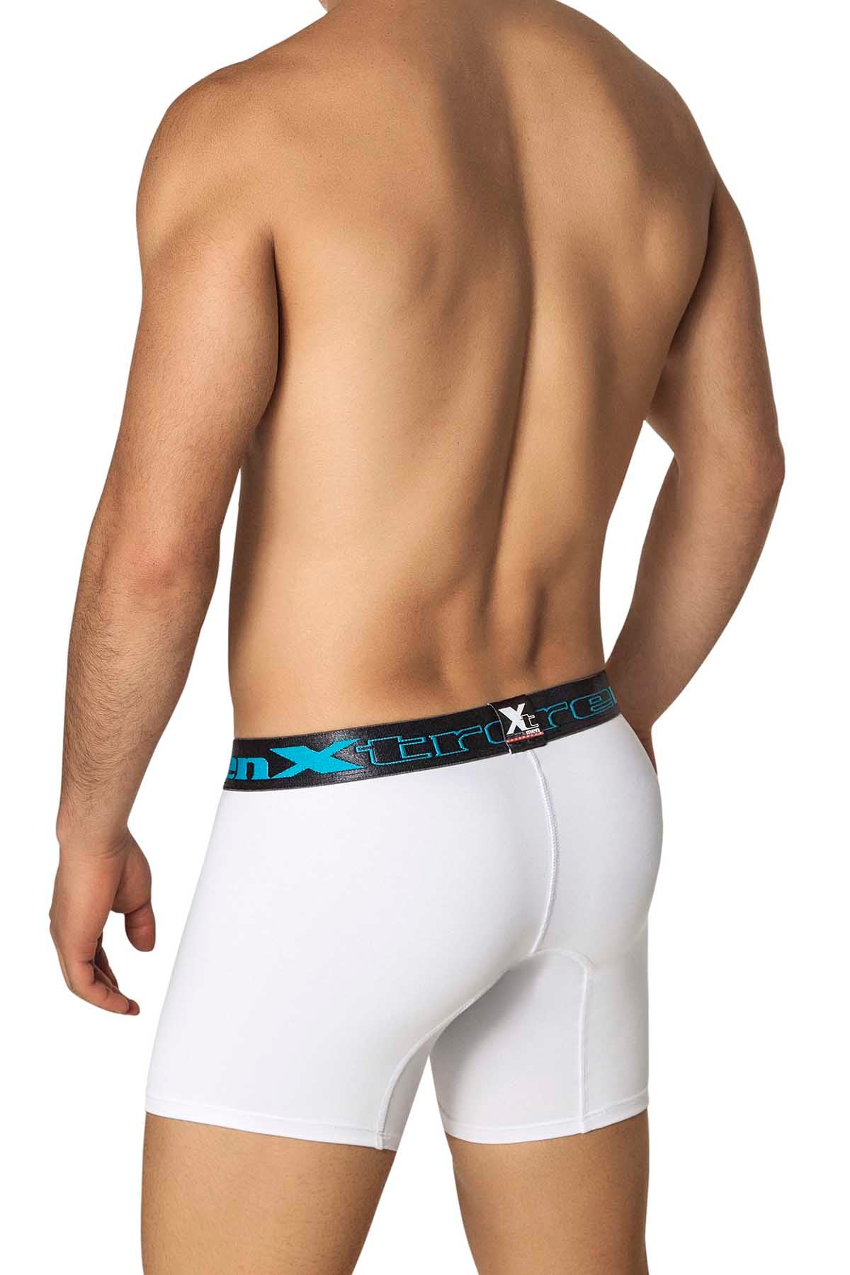 XTREMEN White Microfiber Sport Boxer Brief