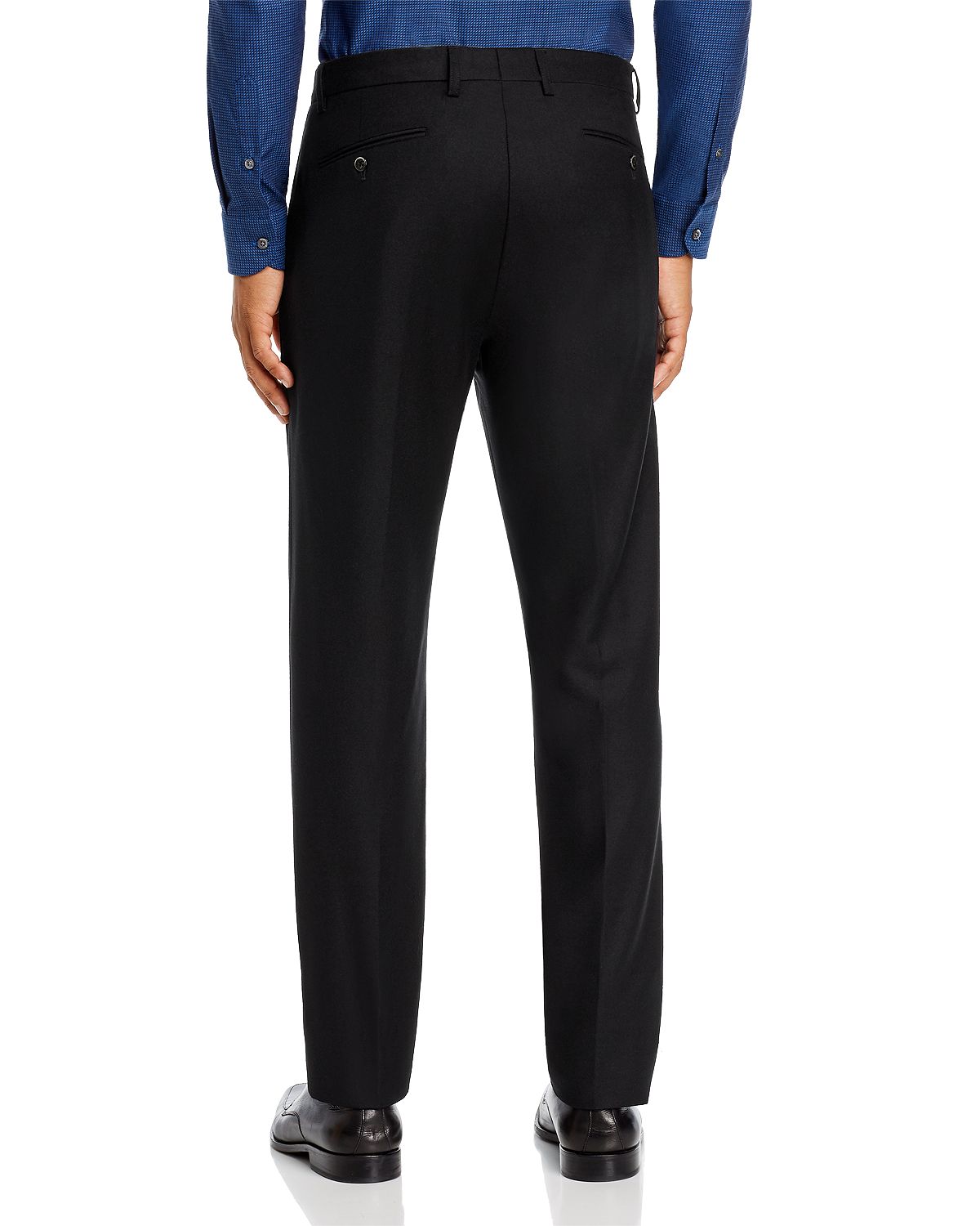 Zanella Noah Stretch Flannel Slim Fit Dress Pants Black