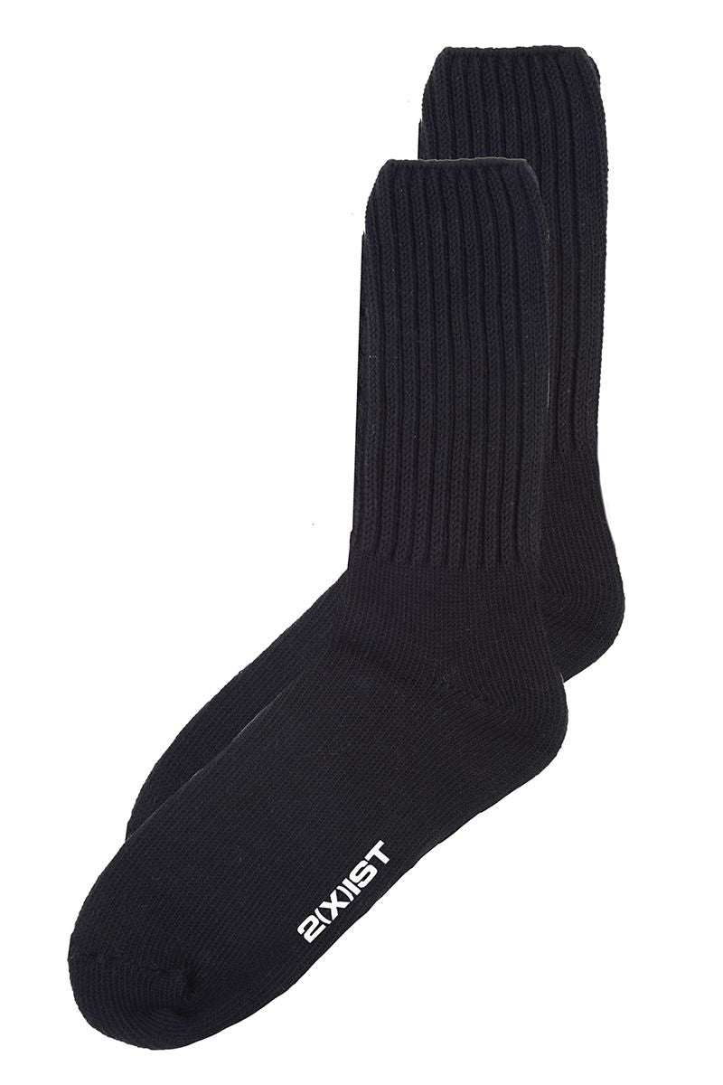 2(X)IST Black Casual Crew Sock 2-Pack