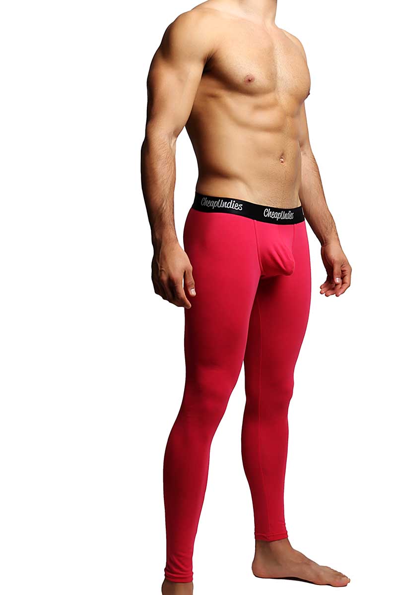 CheapUndies Red Contour Pouch Long Underwear