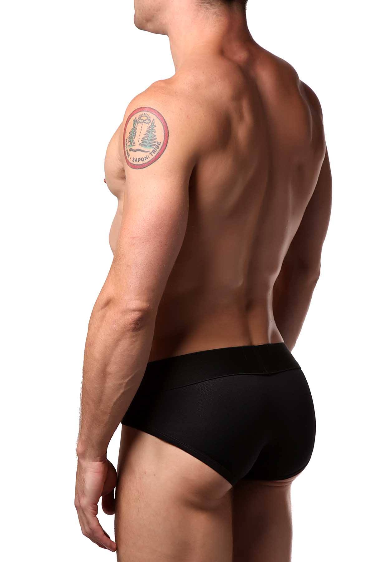 Freedom Reigns Black/Aqua-Camo Sport-Mesh Strike Brief
