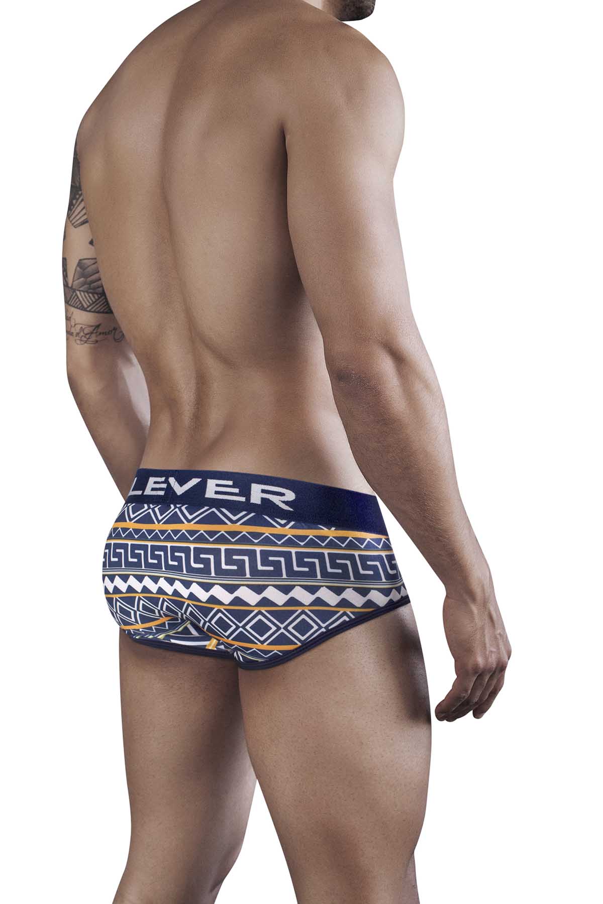Clever Dark Blue Azteca Magic Piping Brief