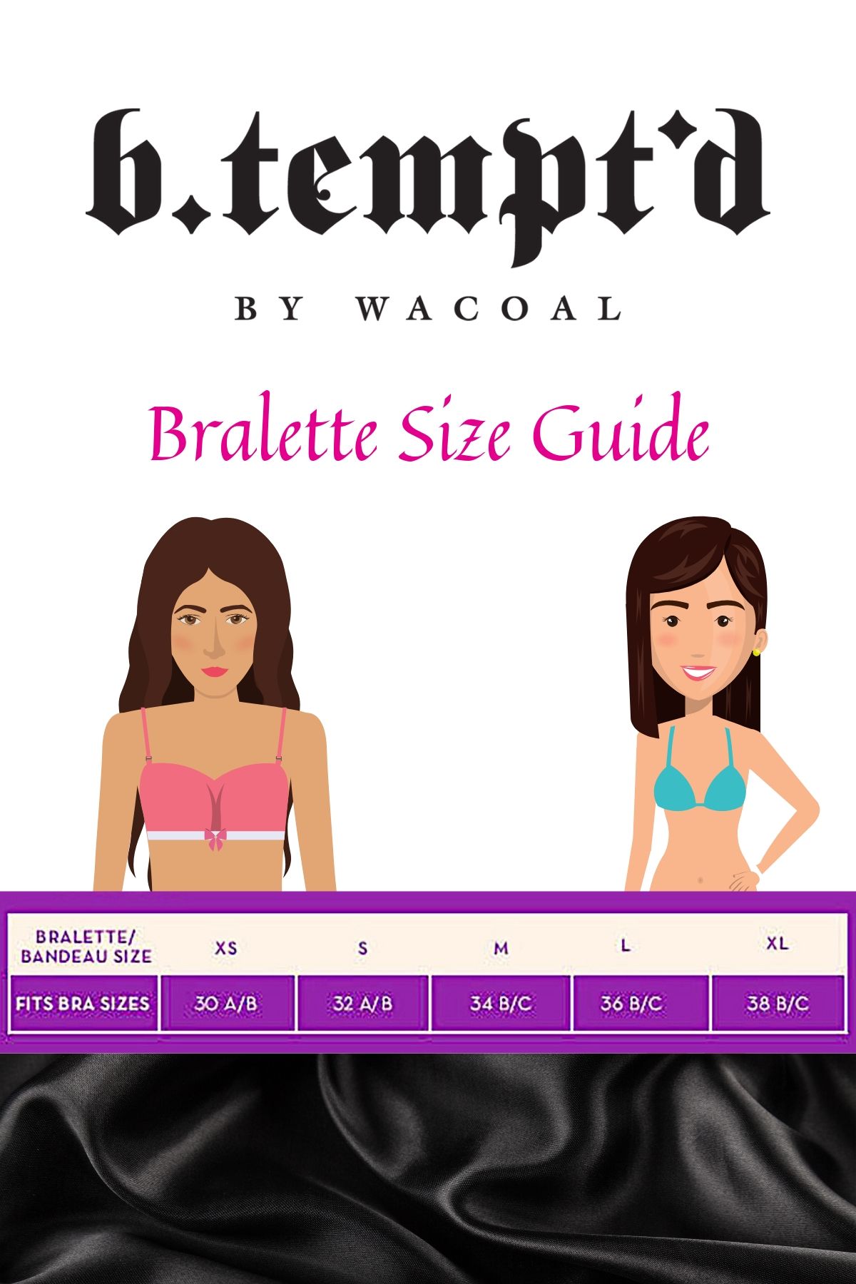 b.tempt'd Black-Night Spectator Waterfall-Strap Bralette