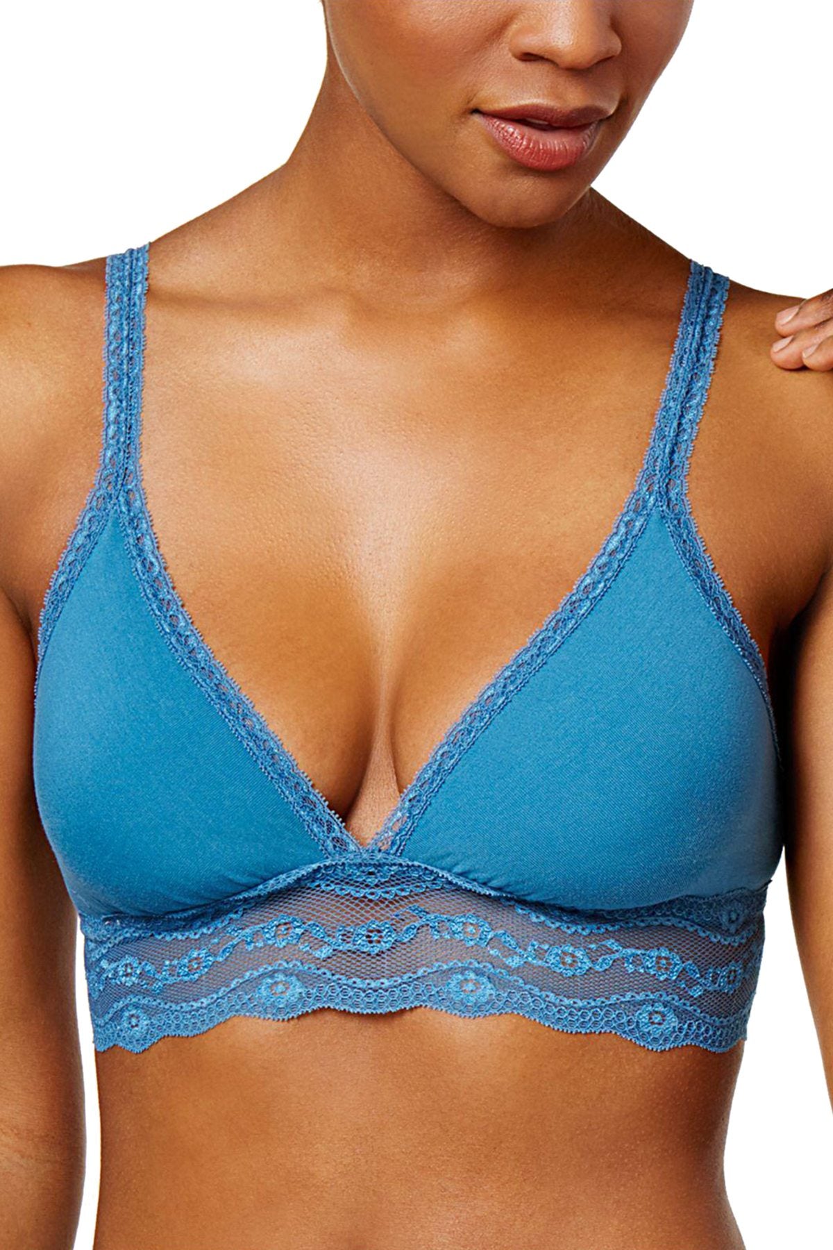 b.tempt'd Blue-Ashes b.adorable Modal Lace-Trim Bralette
