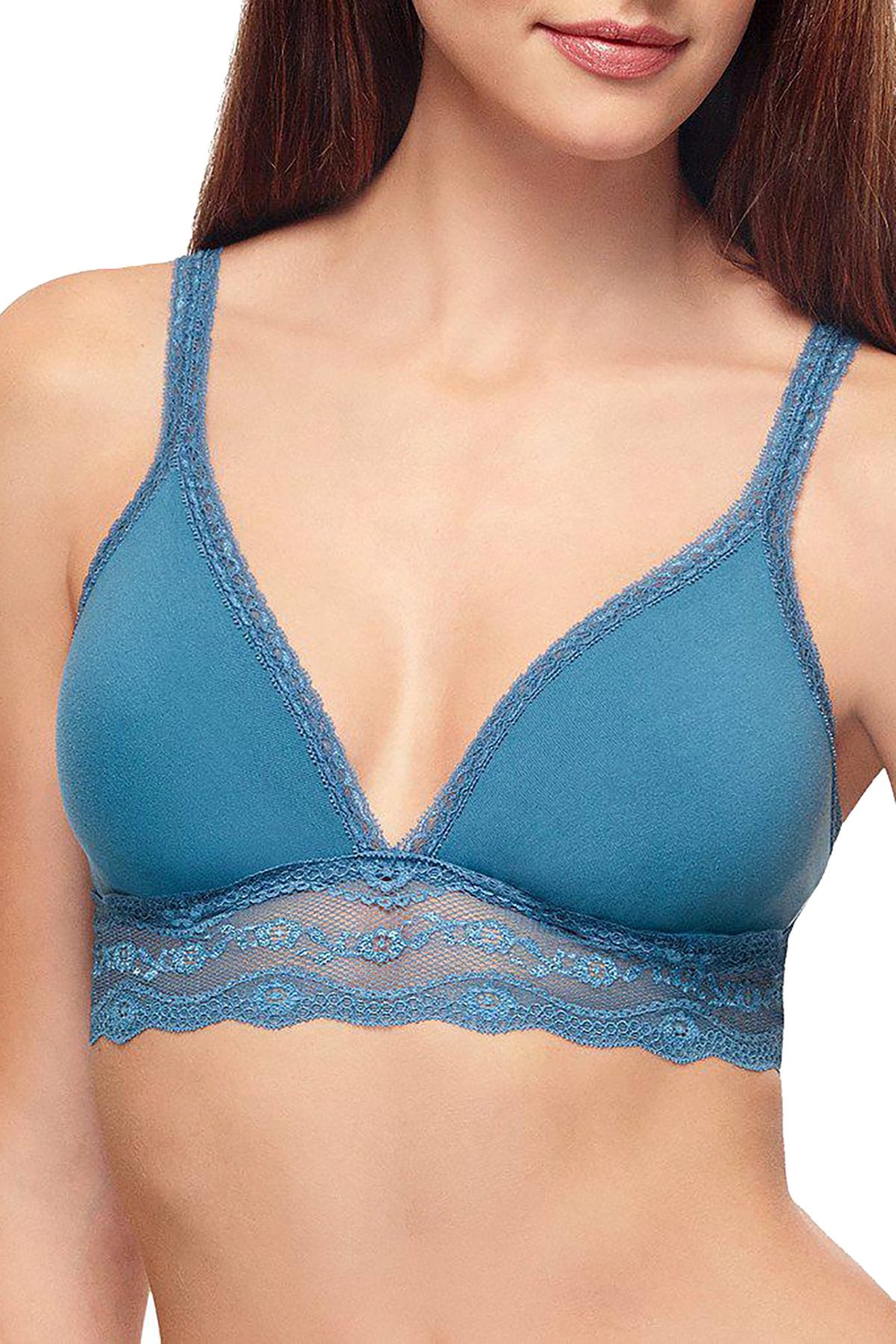 b.tempt'd Blue-Ashes b.adorable Modal Lace-Trim Bralette