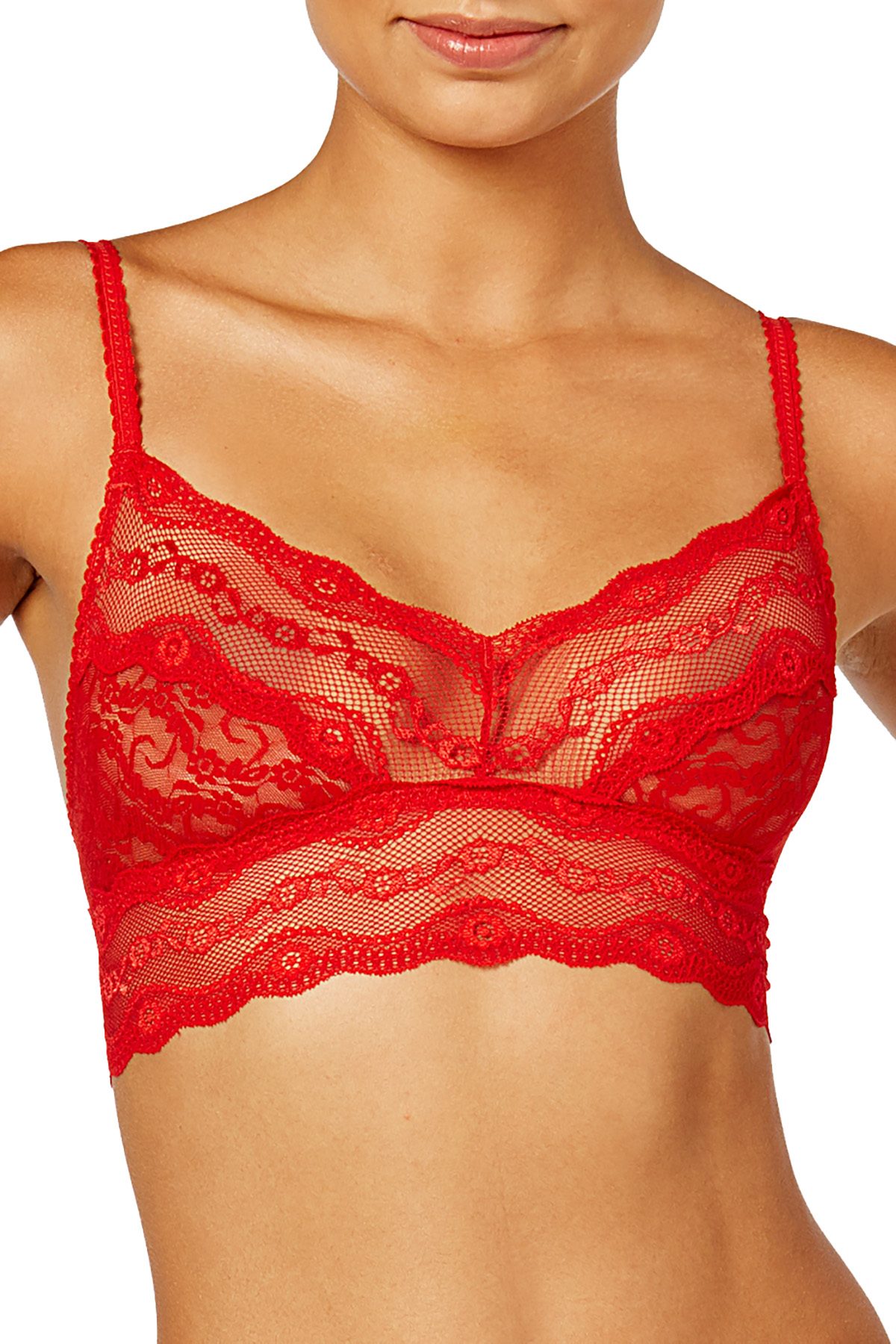 b.tempt'd Haute Red Lace Kiss Bralette