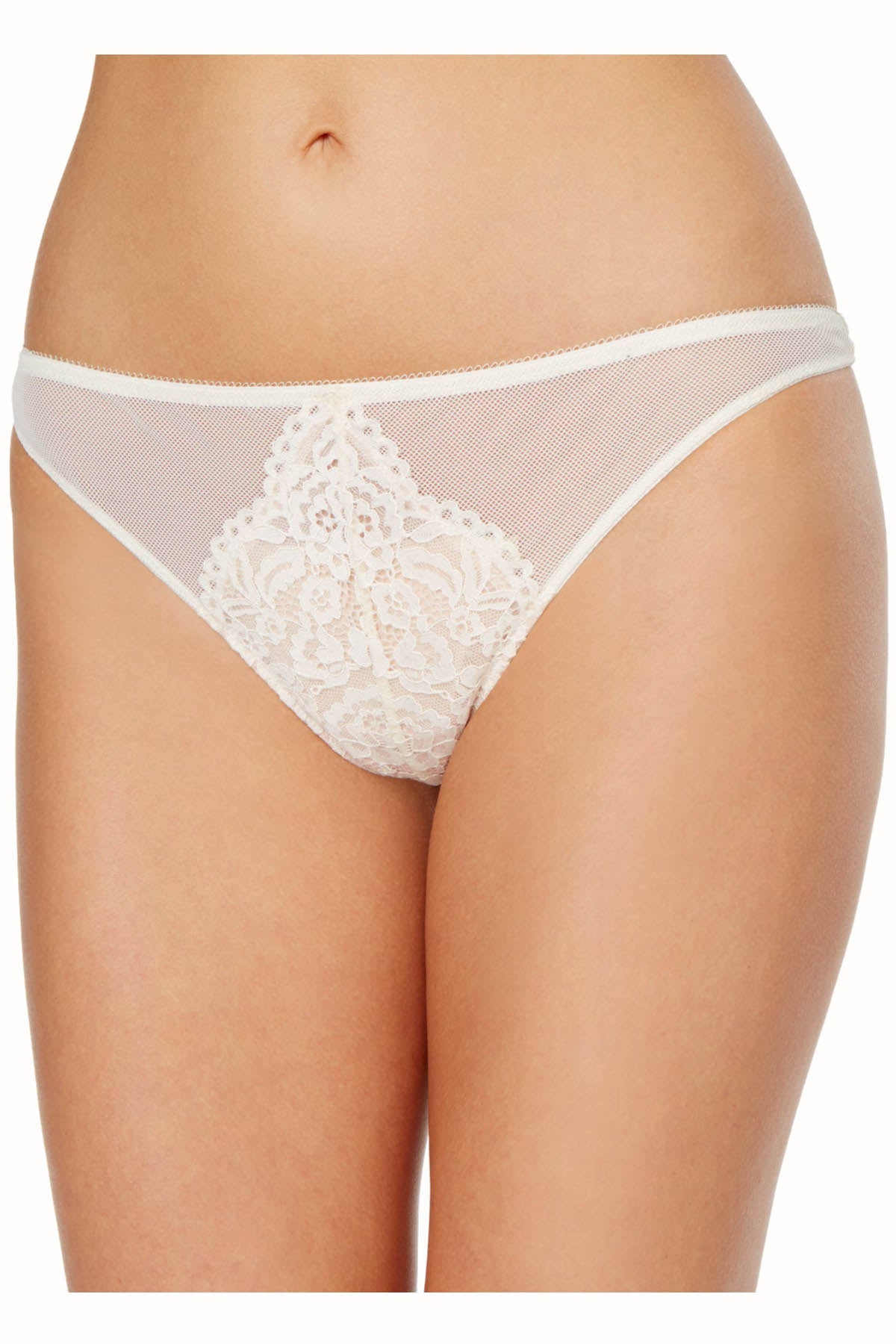 b.tempt'd by Wacoal Vanilla-Ice Ciao Bella Mesh-Lace Thong