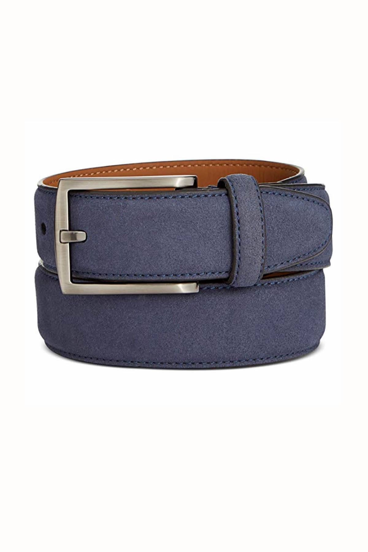 Tasso Elba Blue Feather‑Edge Belt