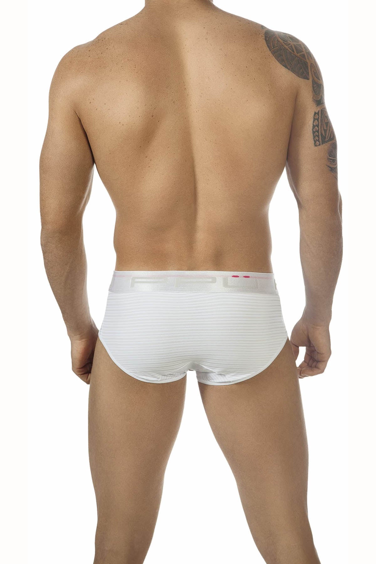 PPÜ White/Black Ring-Front Brief