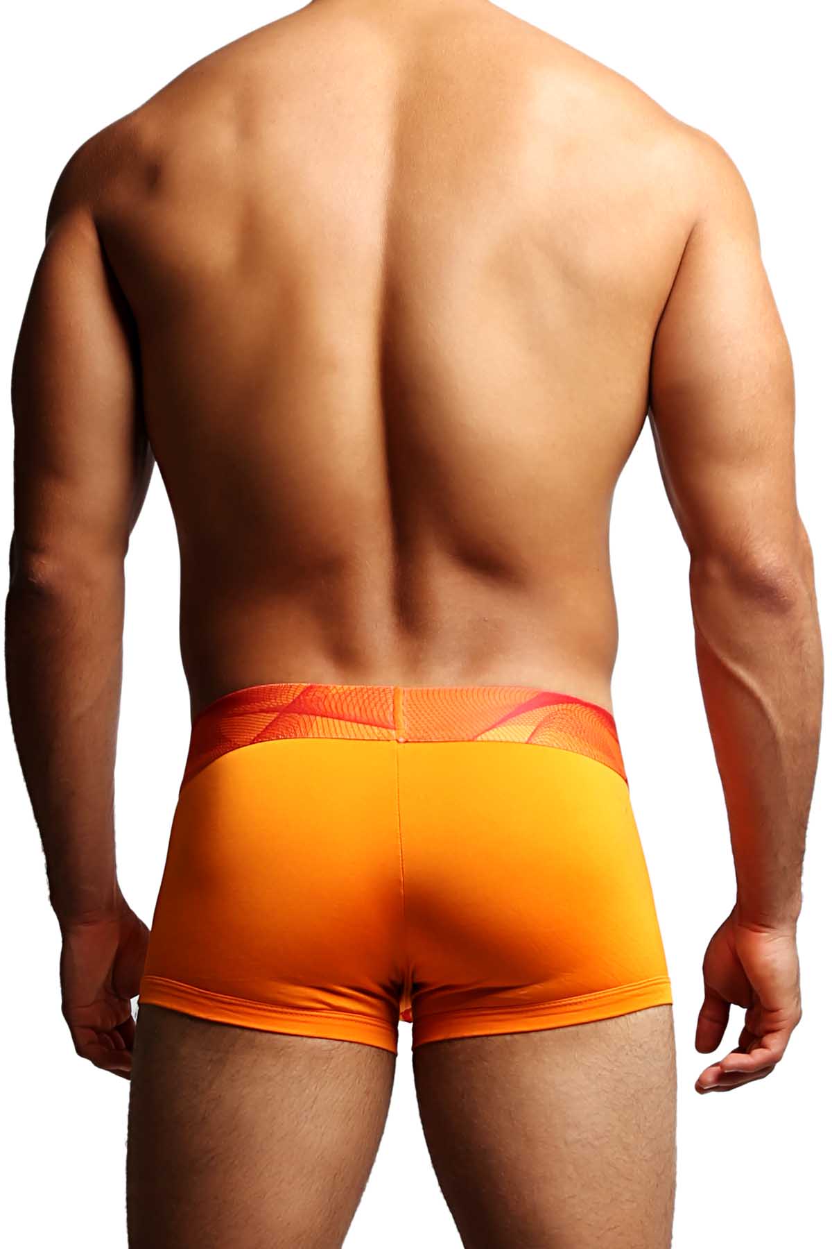 2-Pack Papi Red & Orange Contrast Microfusion Performance Brazilian Trunks