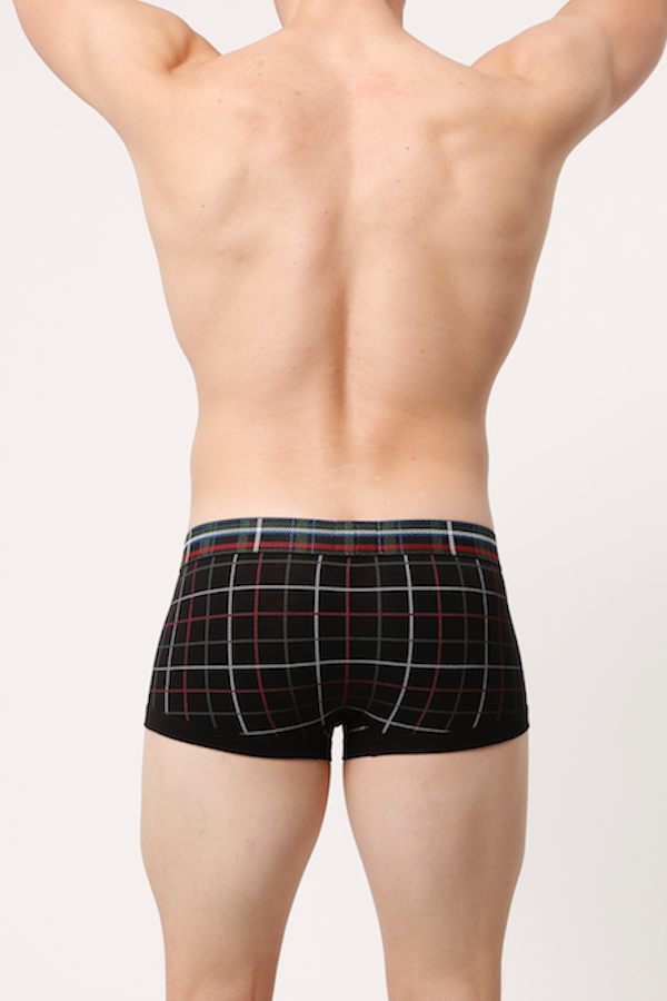 2(X)IST Black Tartan No-Show Trunk