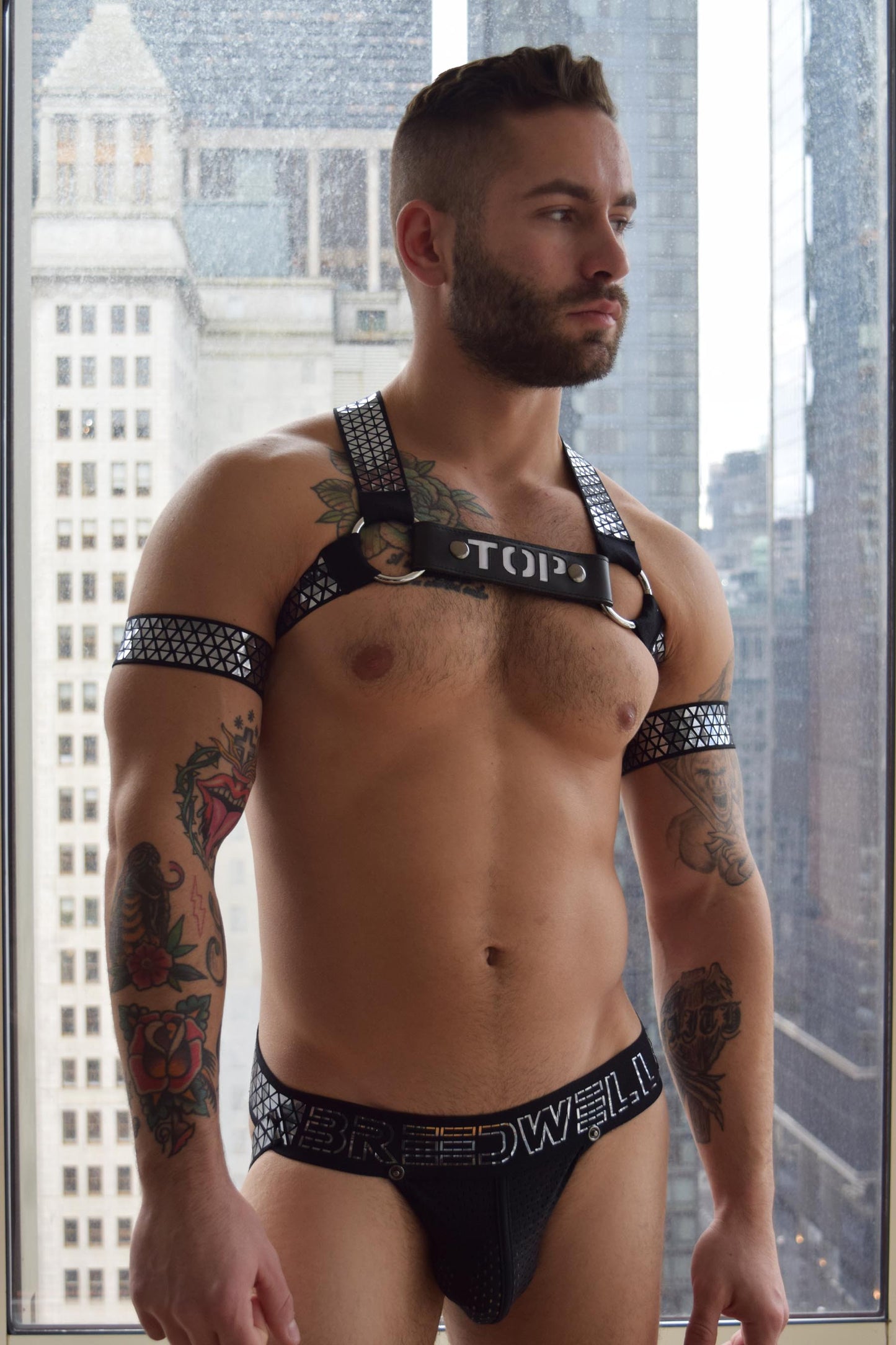 breedwell Gunmetal Prism Circuit Armband Set