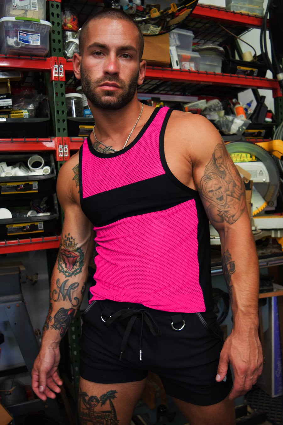 breedwell Neon Pink Regulator Tanktop