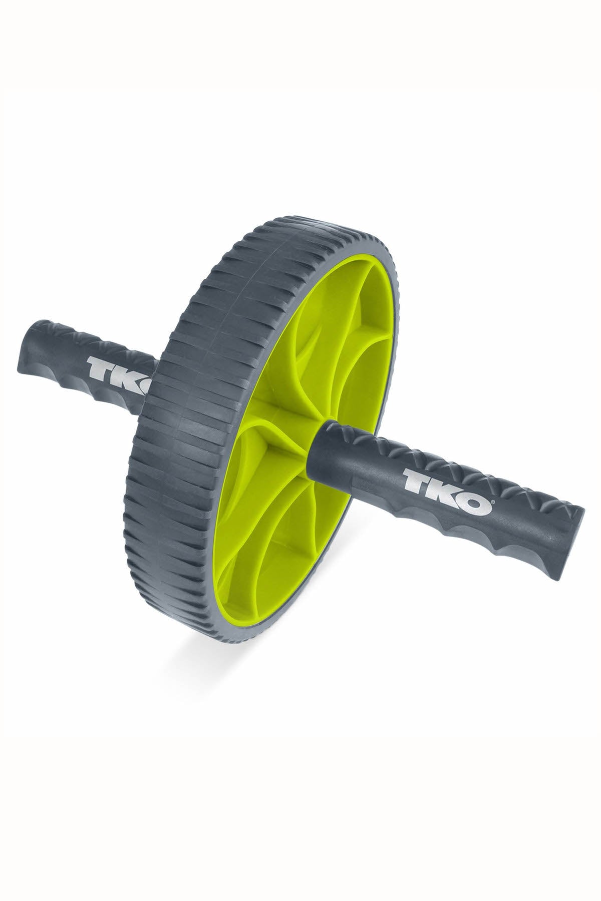 TKO Ab Wheel Exercise Roller Core Training Workout, Charcoal/Lime