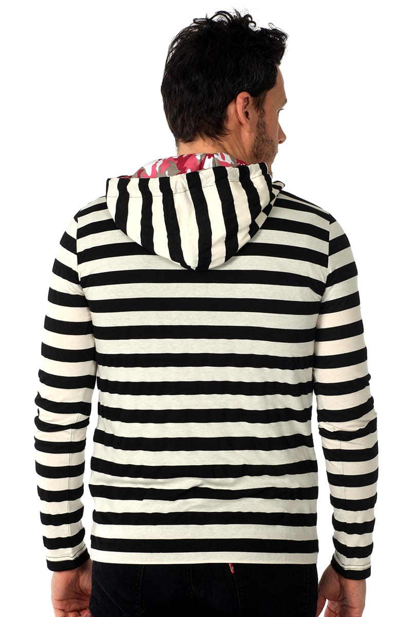 00 Nothing Blue & White Americano Hoodie