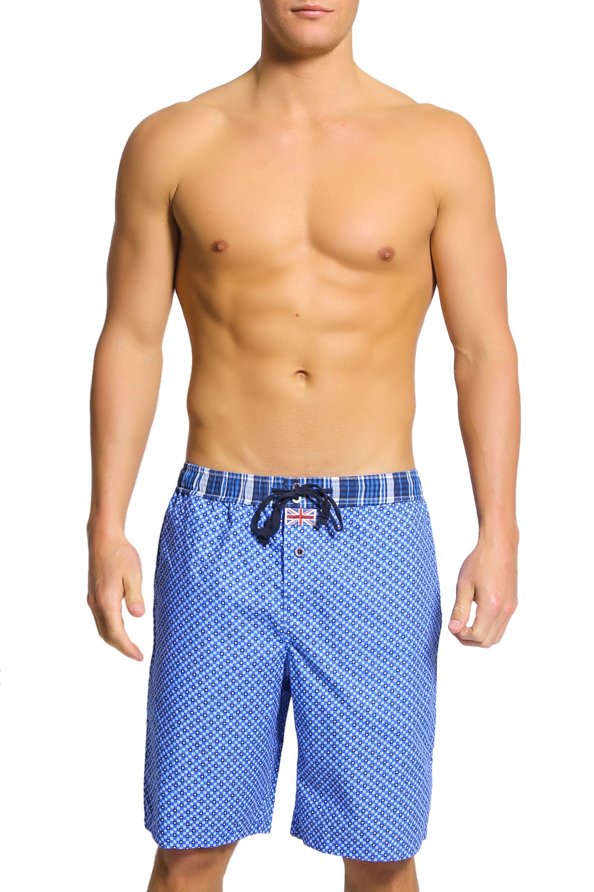 English Laundry Blue Square Drawsting Shorts